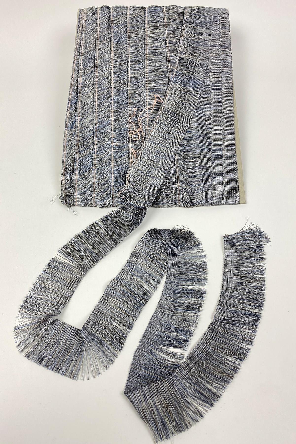Antrasit Gri Düz Saçak İp Püskül Şerit