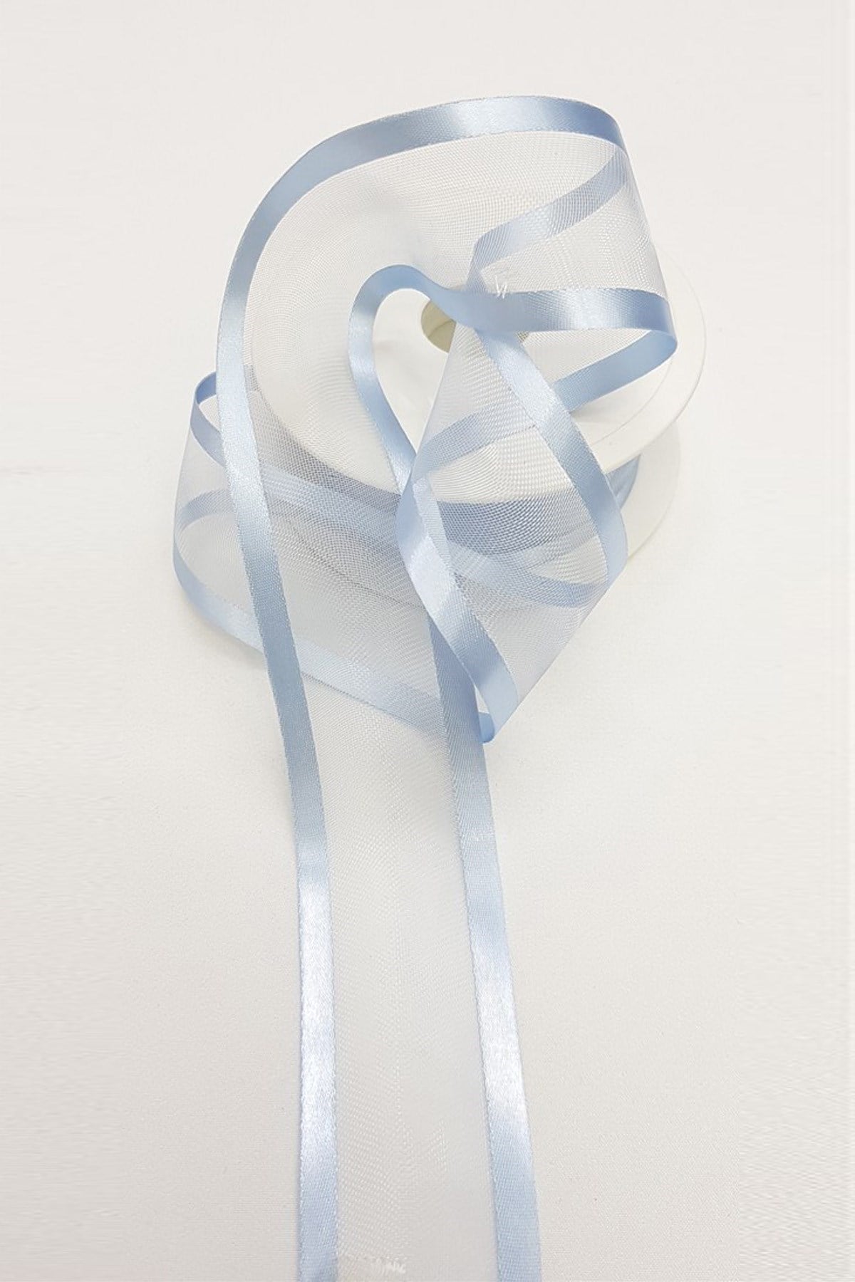 Bebe Mavi Organze Saten Kurdele 4Cm