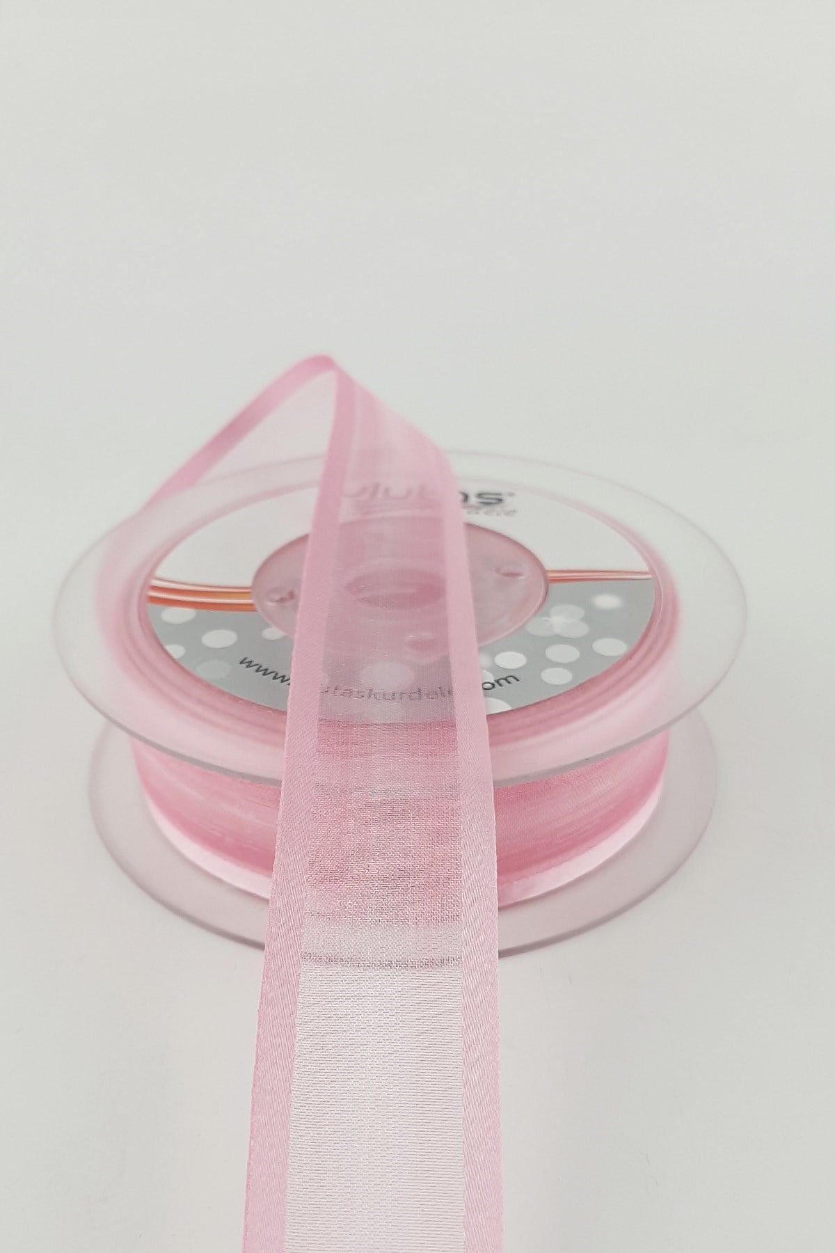 Bebe Pembe Geniş Organzeli Saten Kurdele 20 mt