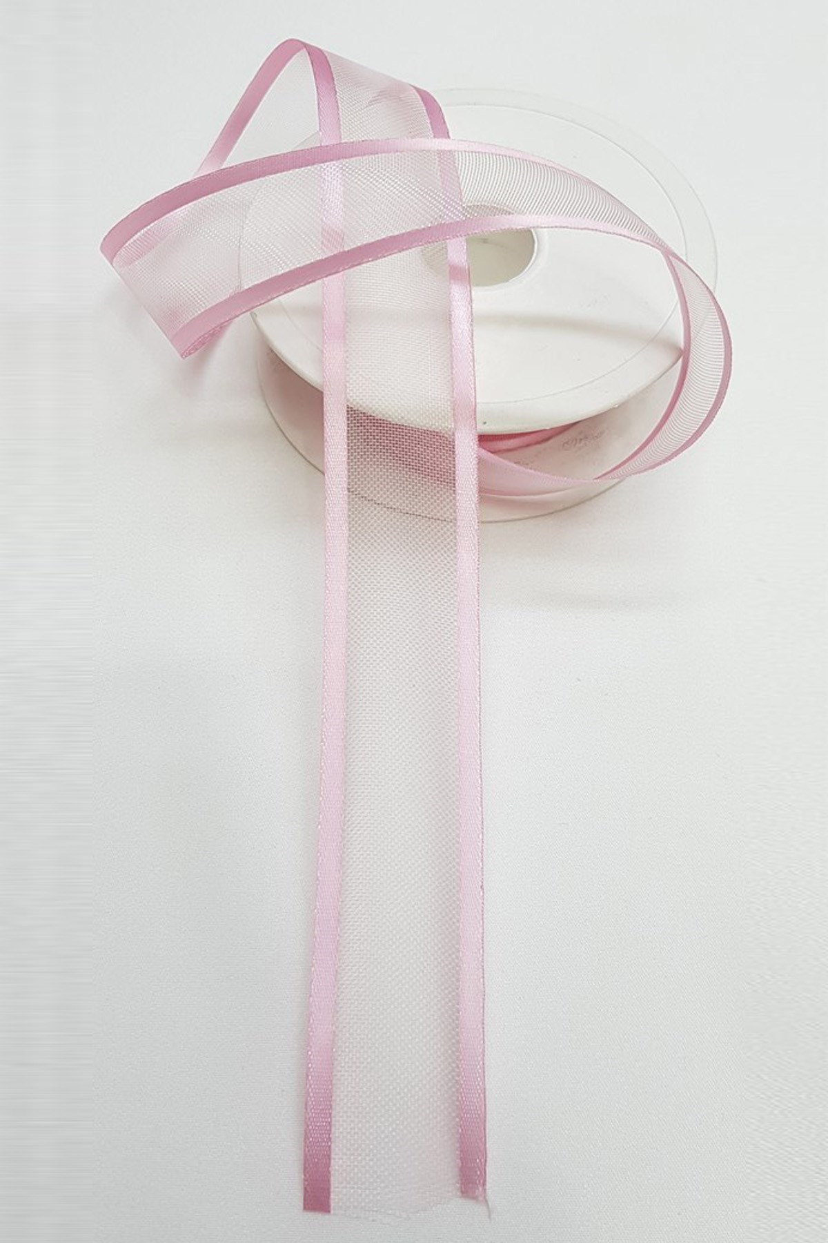 Bebe Pembe Organze Saten Kurdele 2,5Cm