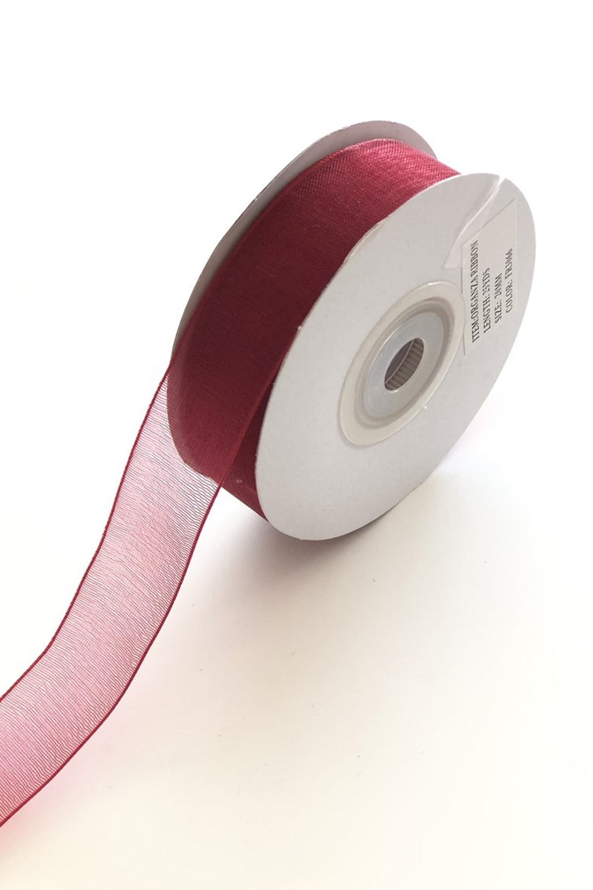Bordo Organze Kurdele 2 cm