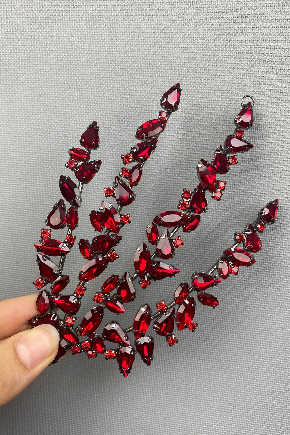 Bordo Renk Helen Model Saç Aksesuarı
