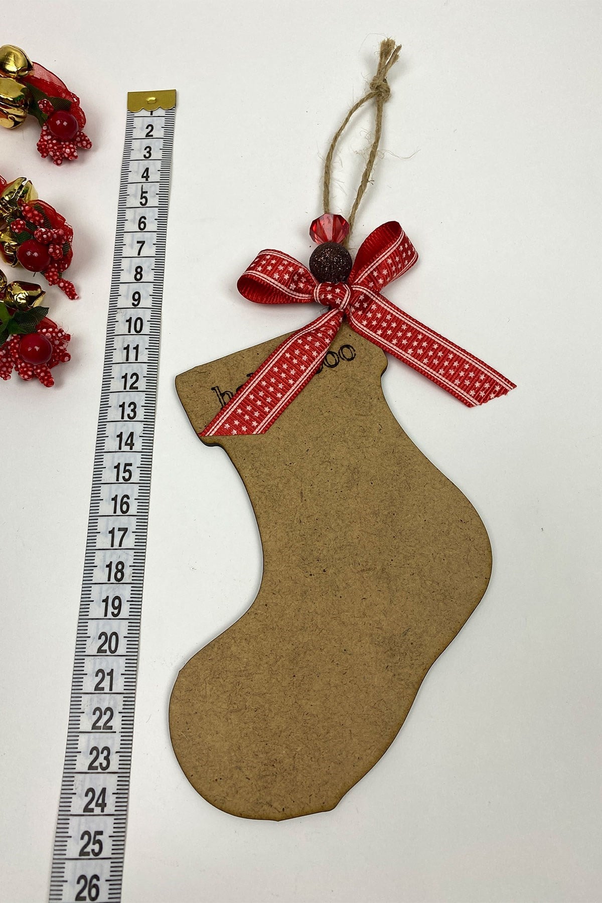 Çorap Baskı Yılbaşı Ağaç Süsü 