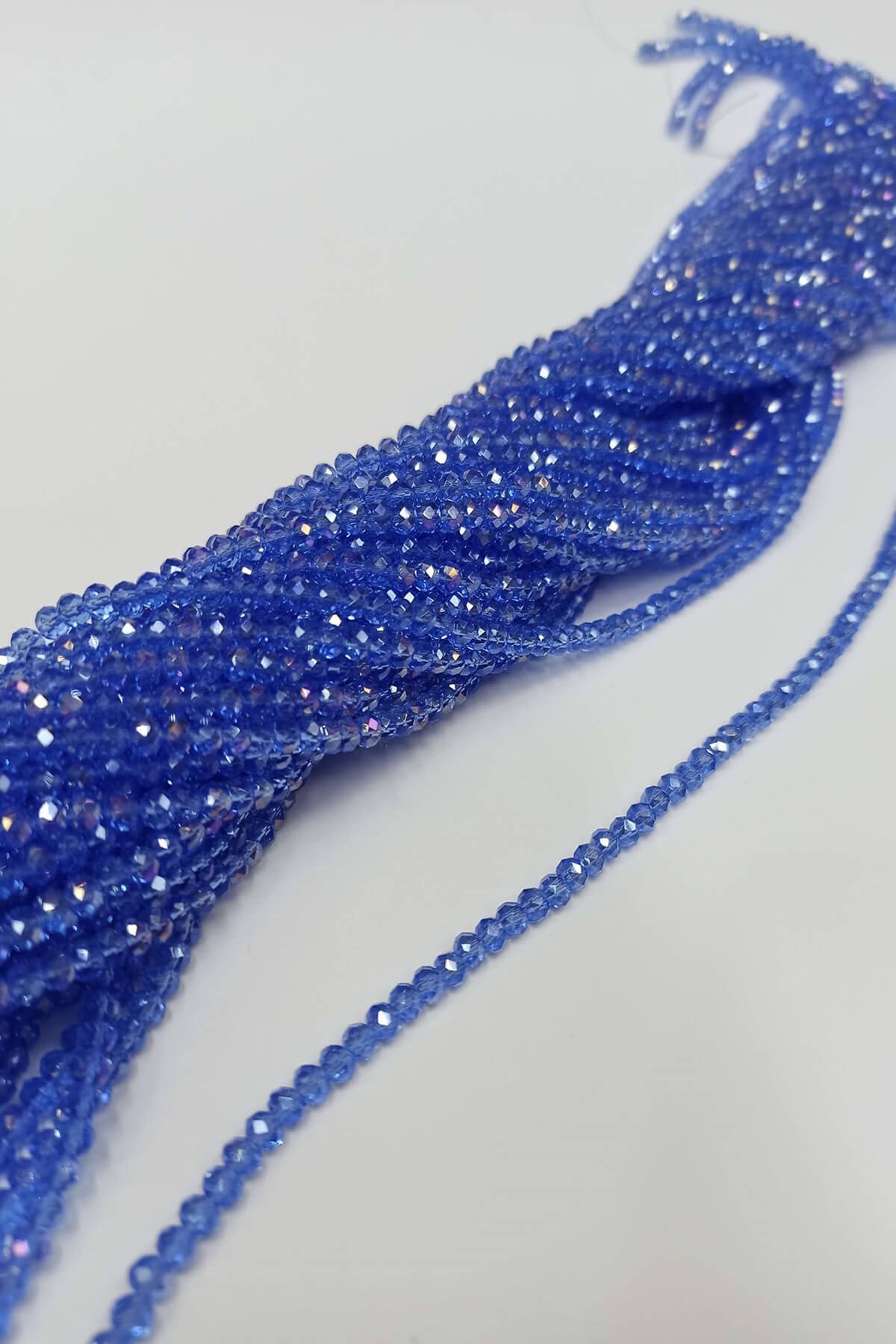 Deniz Mavisi Kristal Boncuk 4 mm