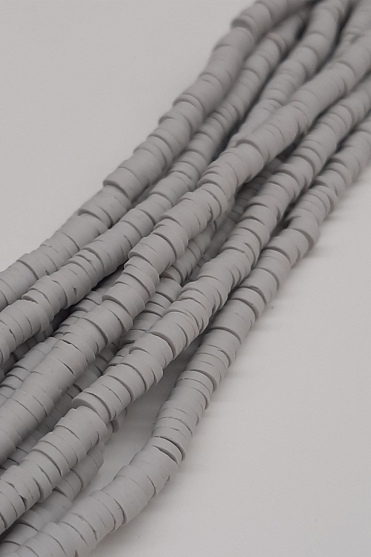Gri Fimo Hamur Boncuk 4mm