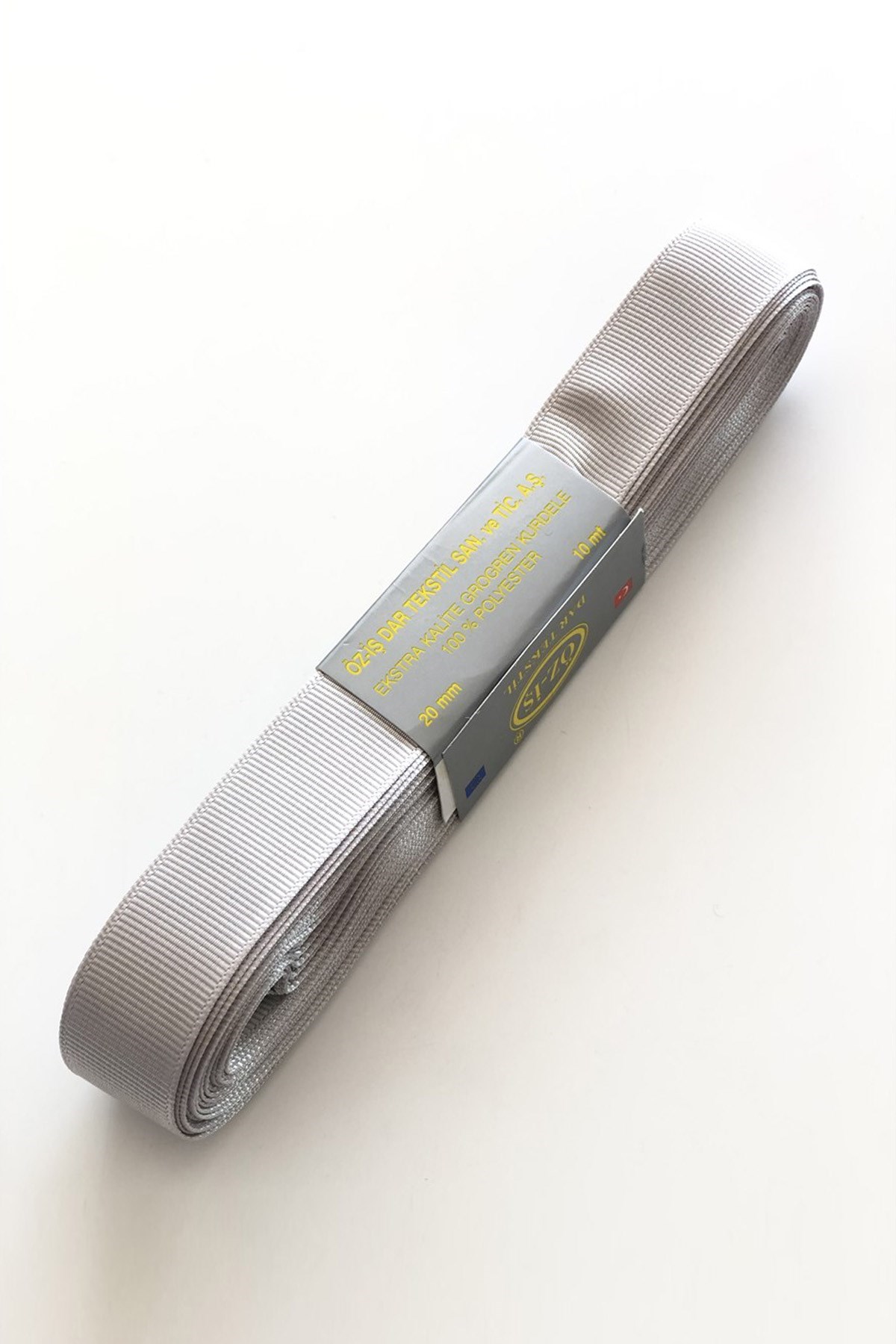 Gri Grogren Kurdele 2 cm 10 mt