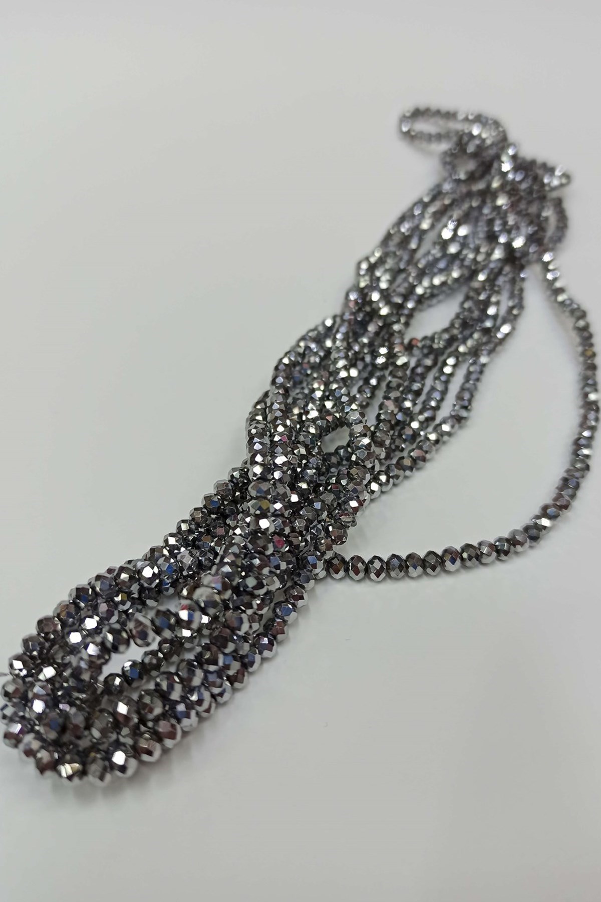 Gümüş Gri Kristal Boncuk 4 mm