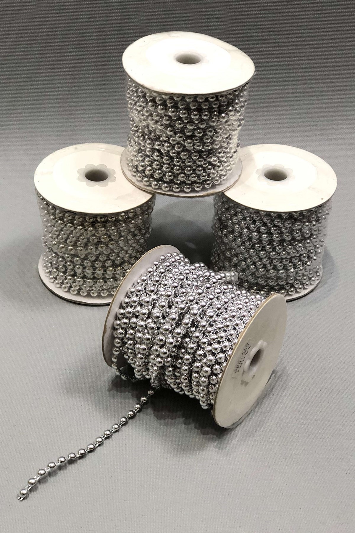 Gümüş Sıralı Kesik İnci 6 mm