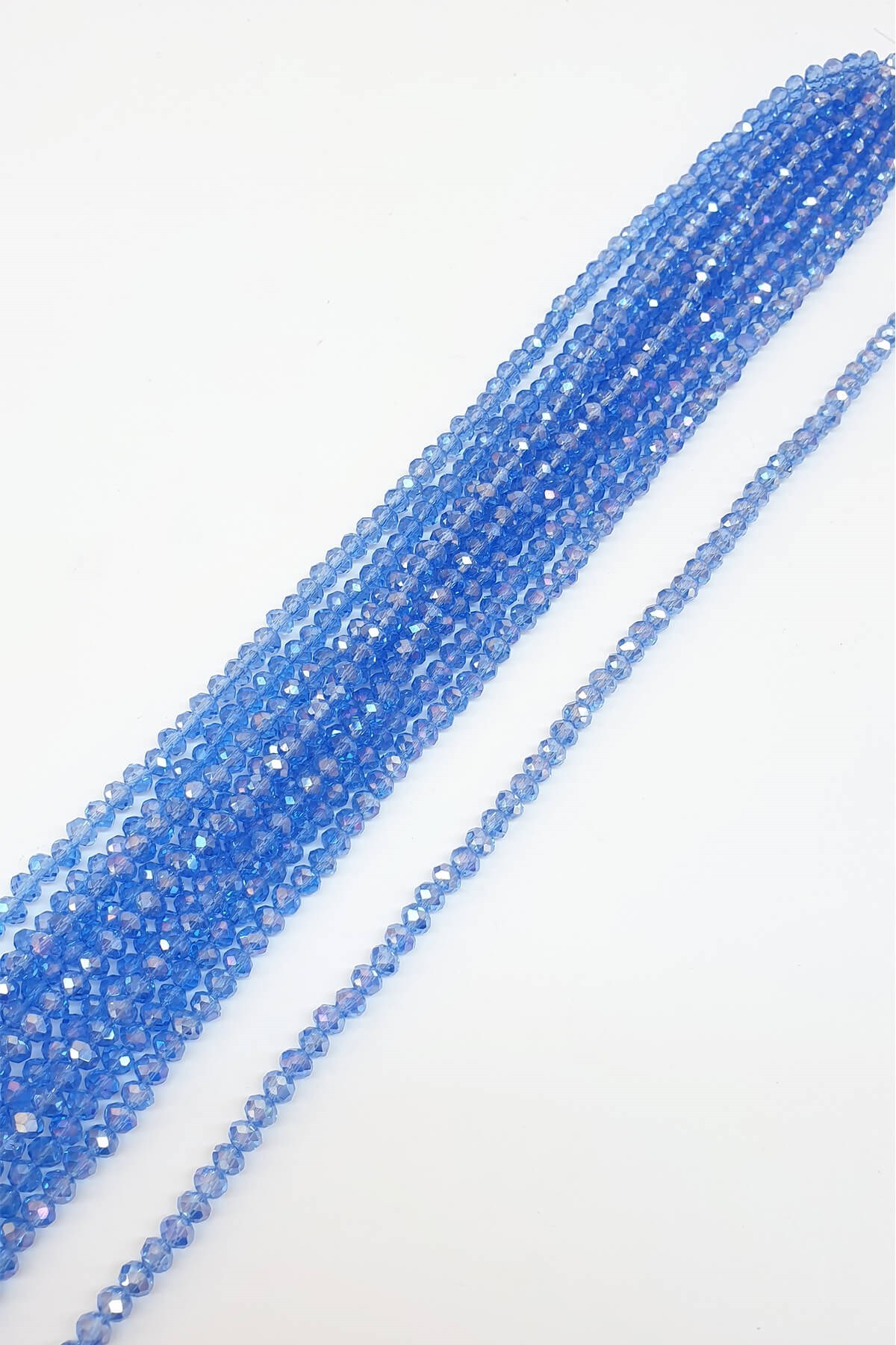 Janjanlı Mavi Kristal Boncuk 6 Mm