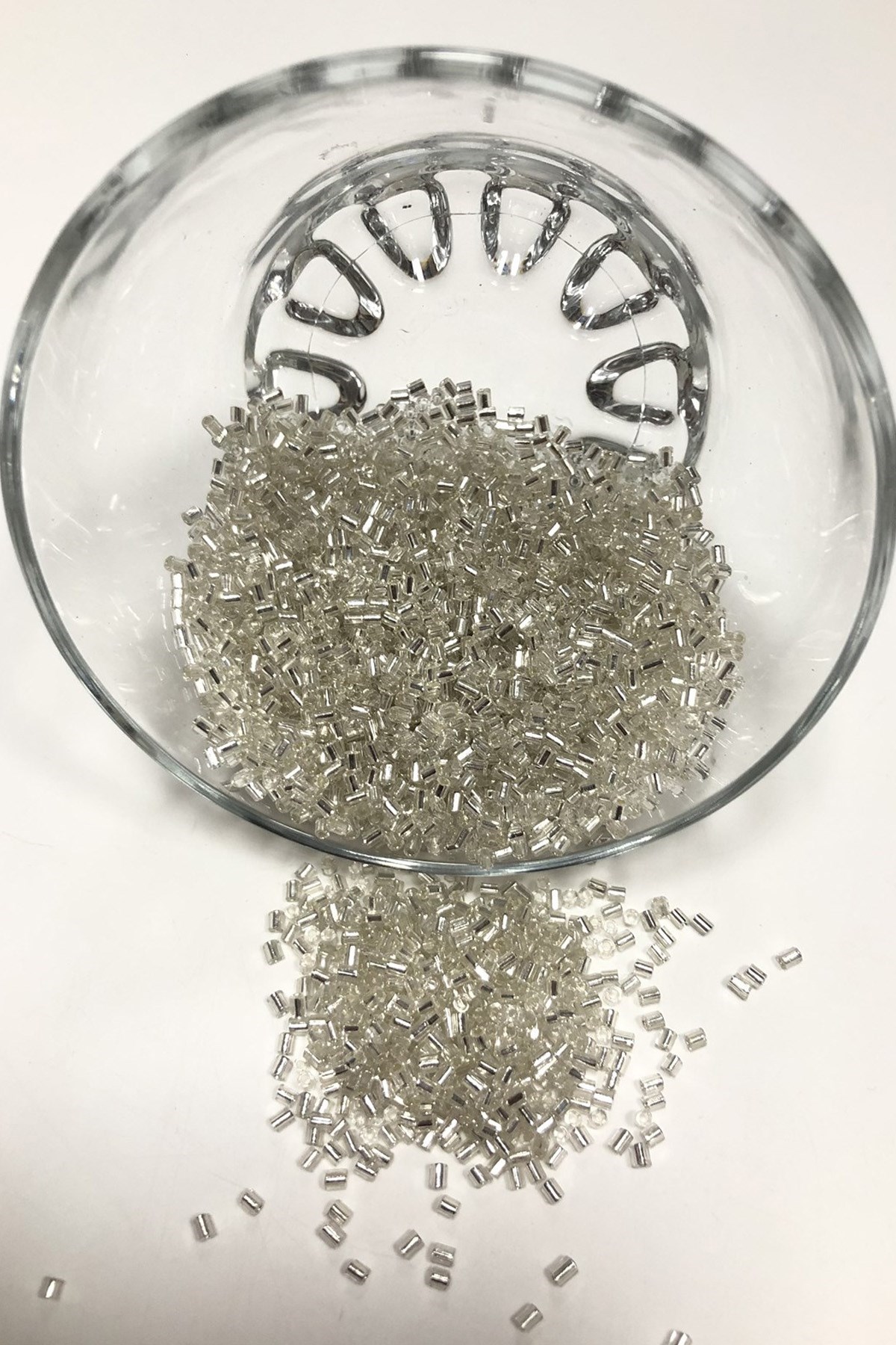 Kesme Boncuk Gümüş Rengi 50 gr
