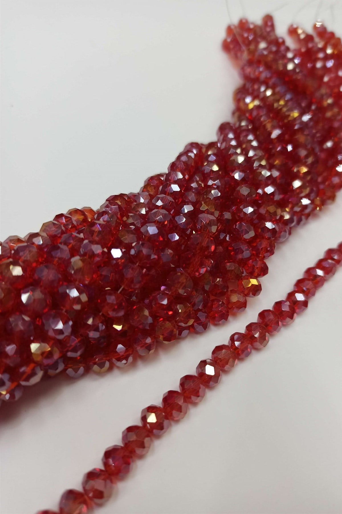 Kırmızı Kristal Boncuk 8 mm