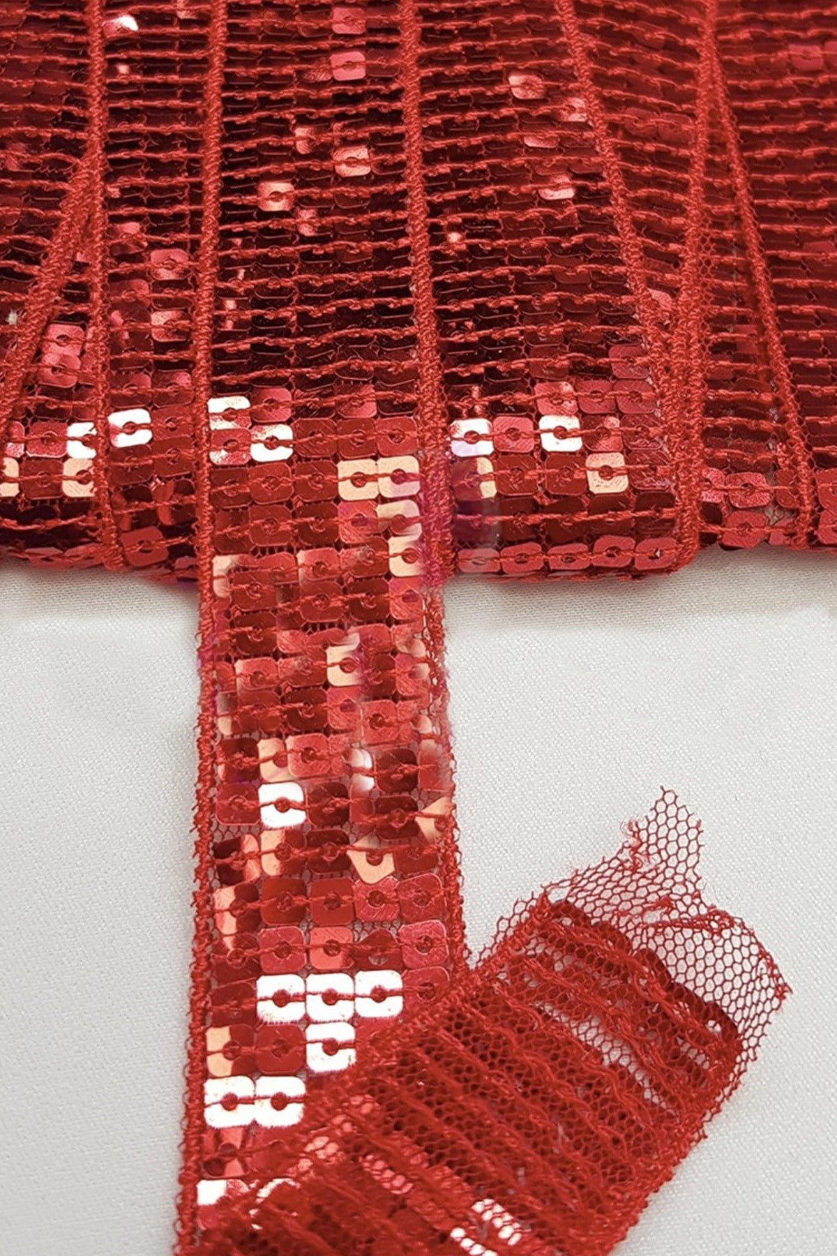 Kırmızı Renk Kare Pul Şerit 2 cm