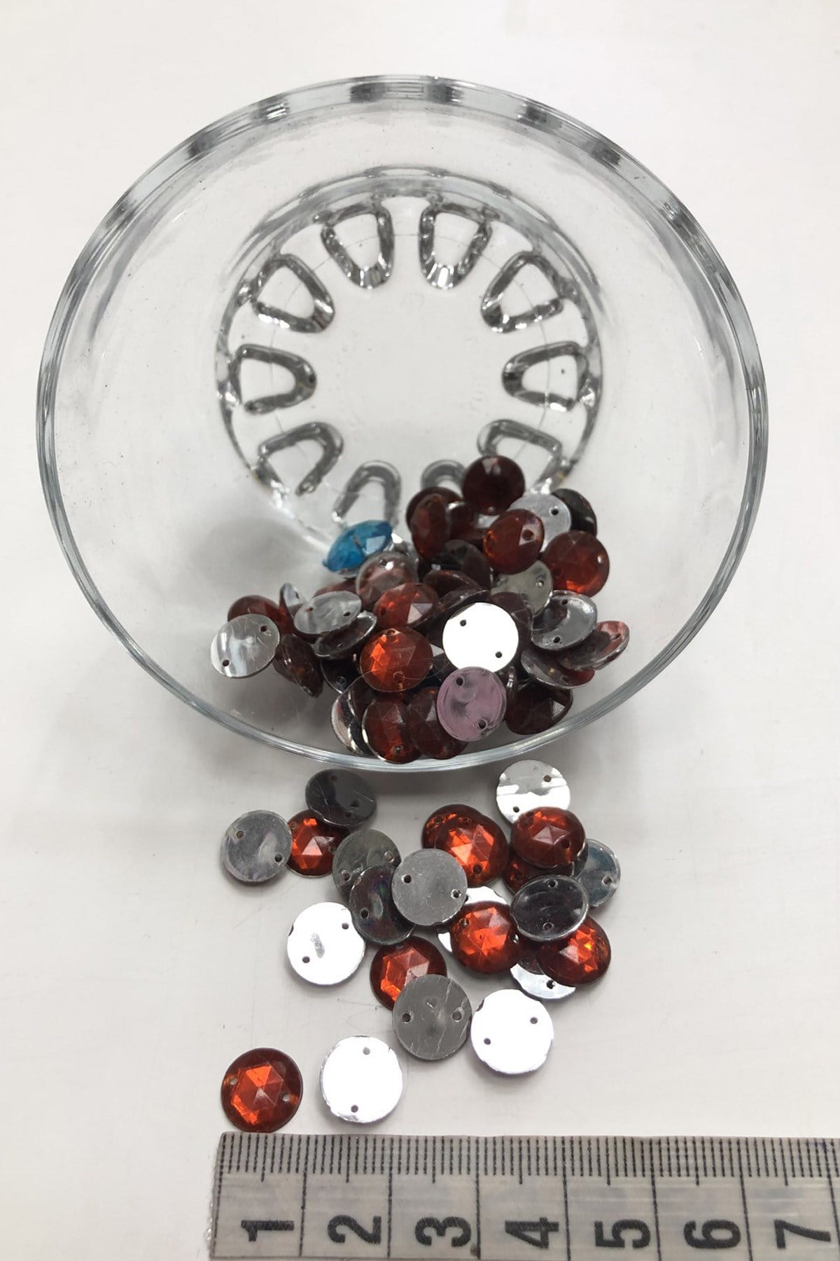 Kızıl Kahve Yuvarlak Plastik Dikme Taş 20 gr