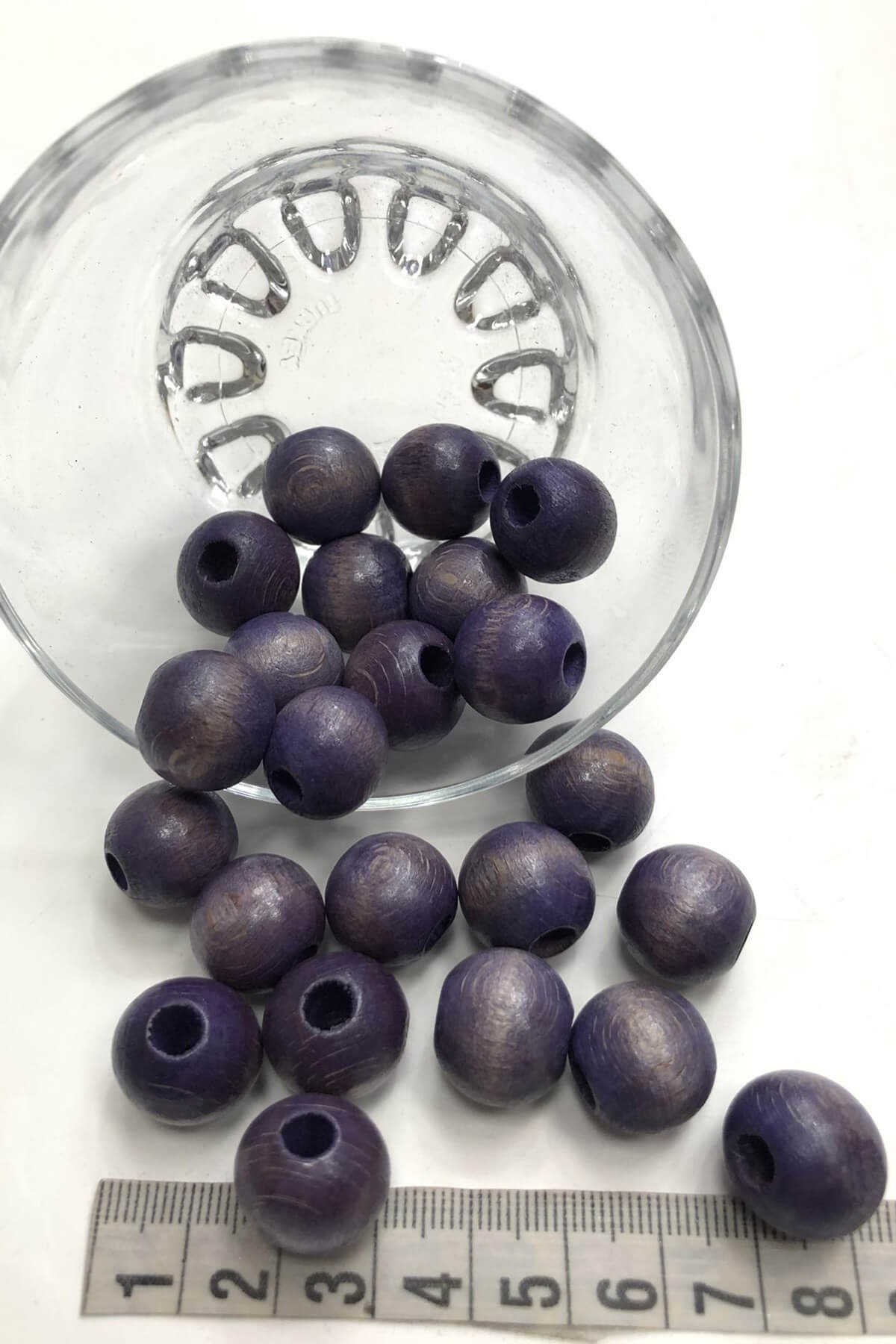 Koyu Leylak Ahşap Boncuk 25 gr