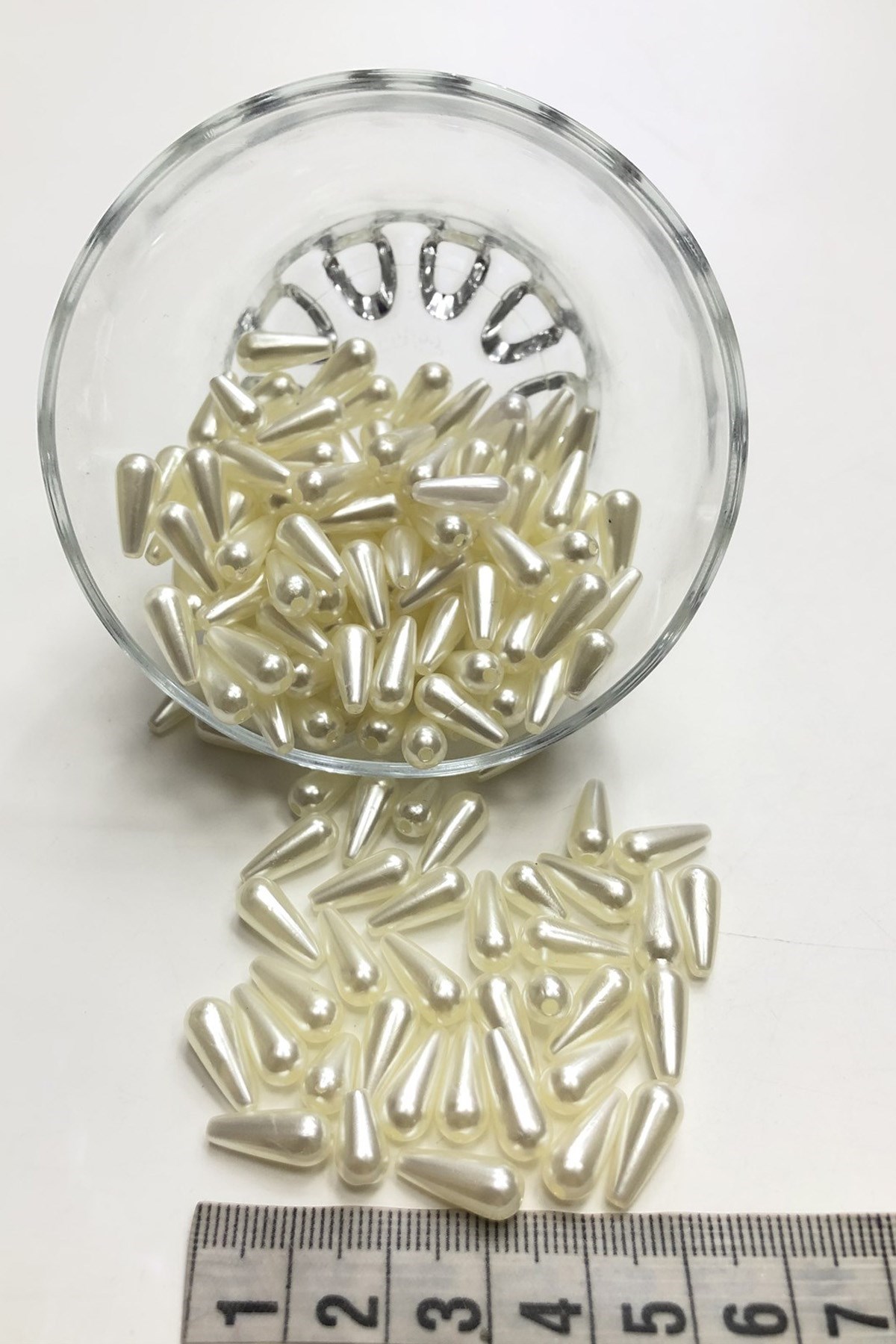 Krem DAmla İnci Boncuk Plastik