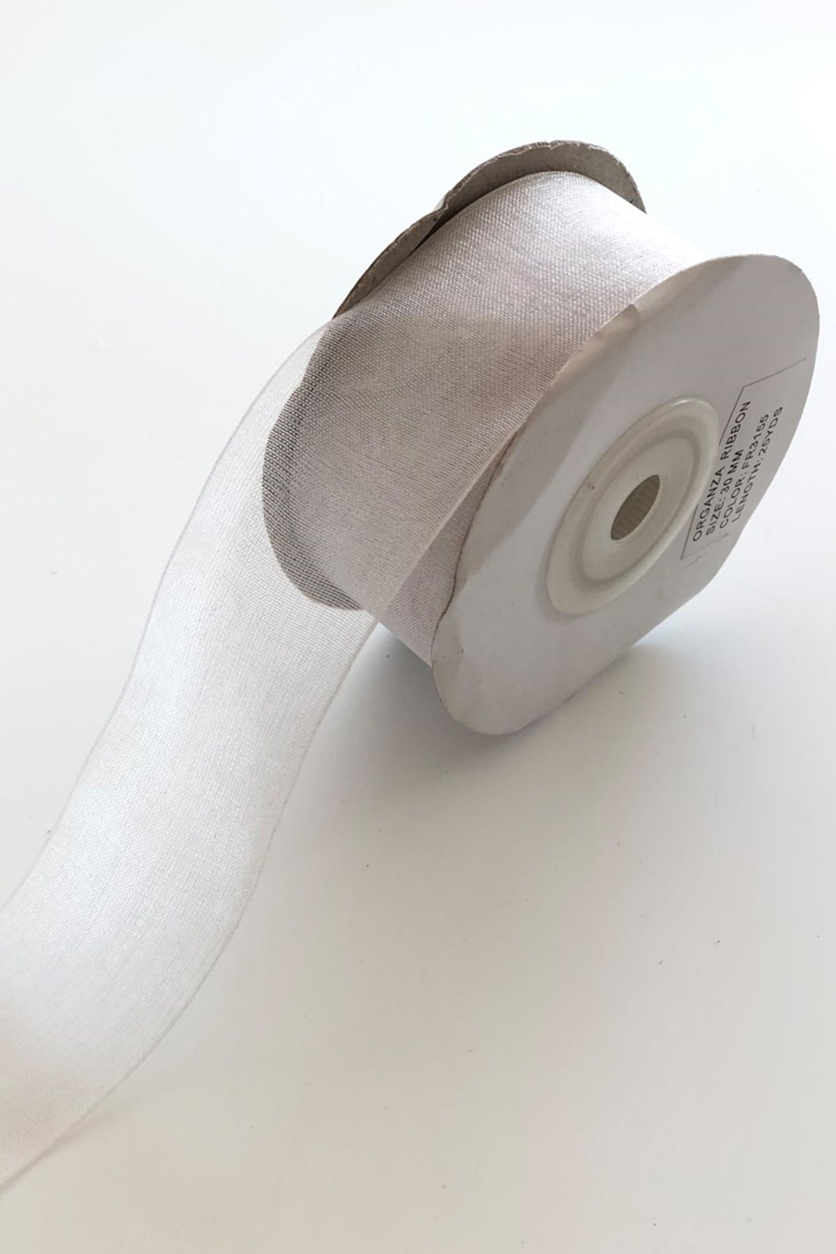 Krem Organze Kurdele 3 cm