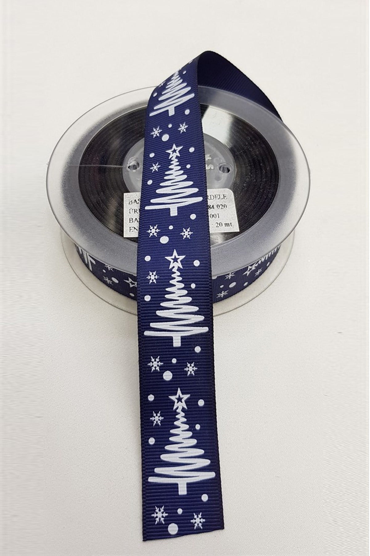 Lacivert Yılbaşı Grogren Kurdele 2,5 cm
