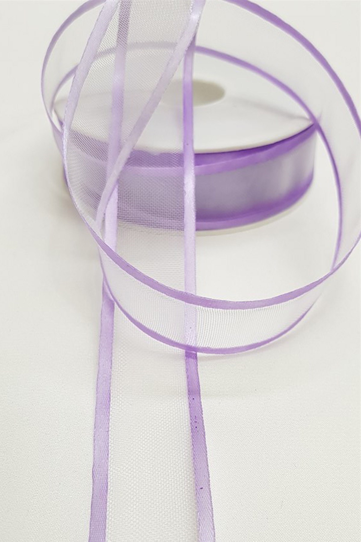 Lila Organze Saten Kurdele 2,5Cm
