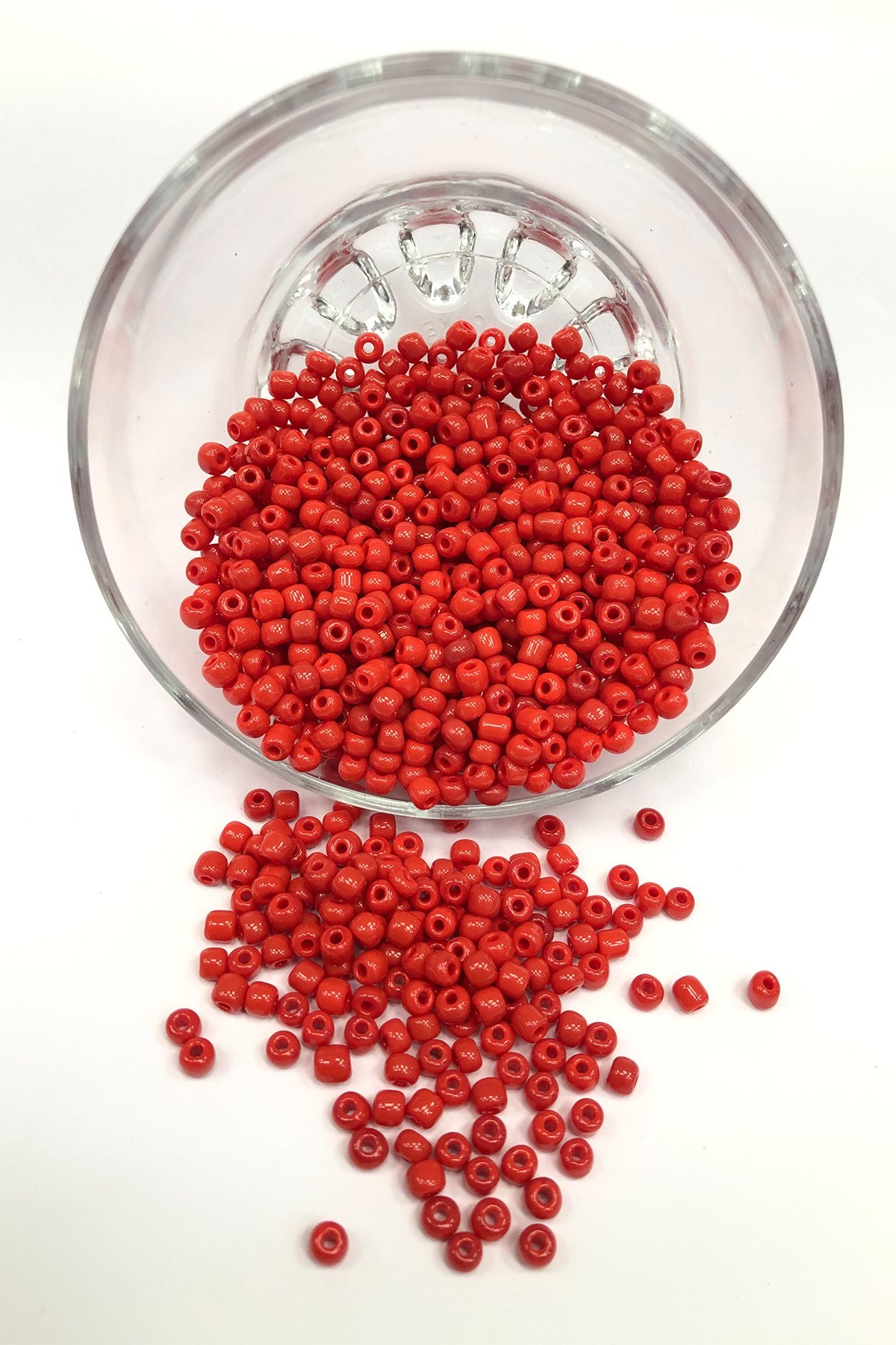 Mat Kırmızı Kum Boncuk 4 mm 50 gr