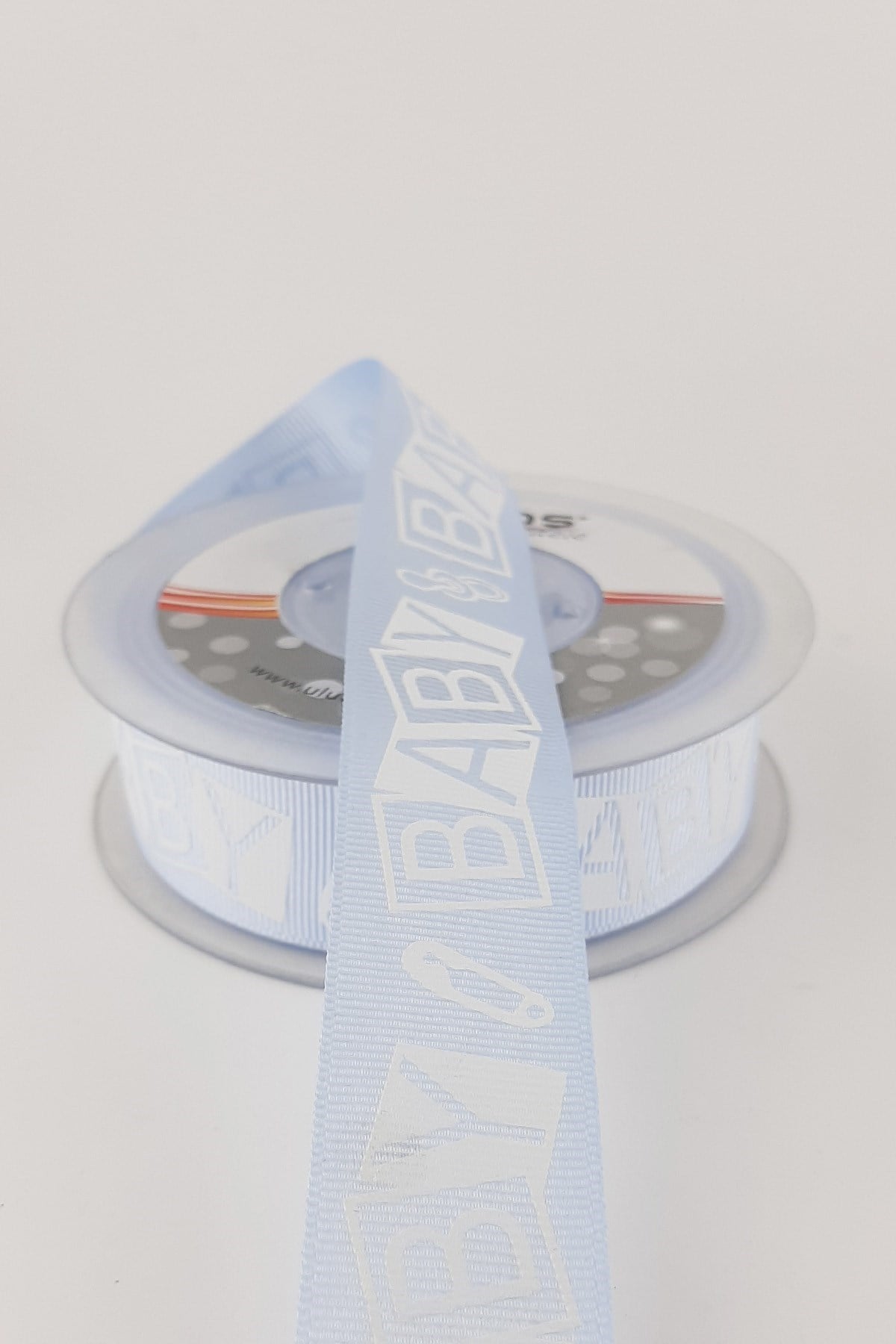 Mavi Baby Baskılı Grogren Kurdele 2,50 cm 20 mt