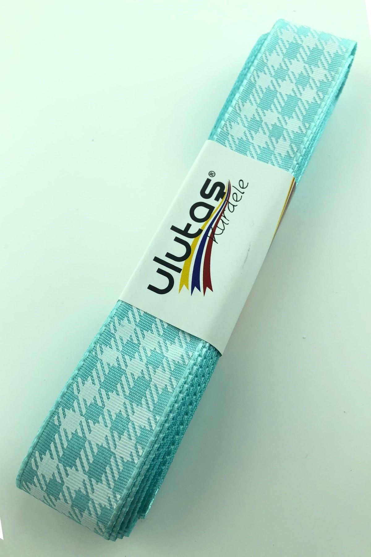 Mint Yeşili Varak Baskılı Tafta Kurdele