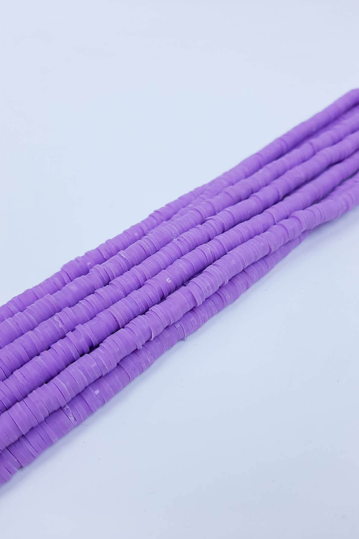 Mor Rengi 6 mm Fimo Boncuk