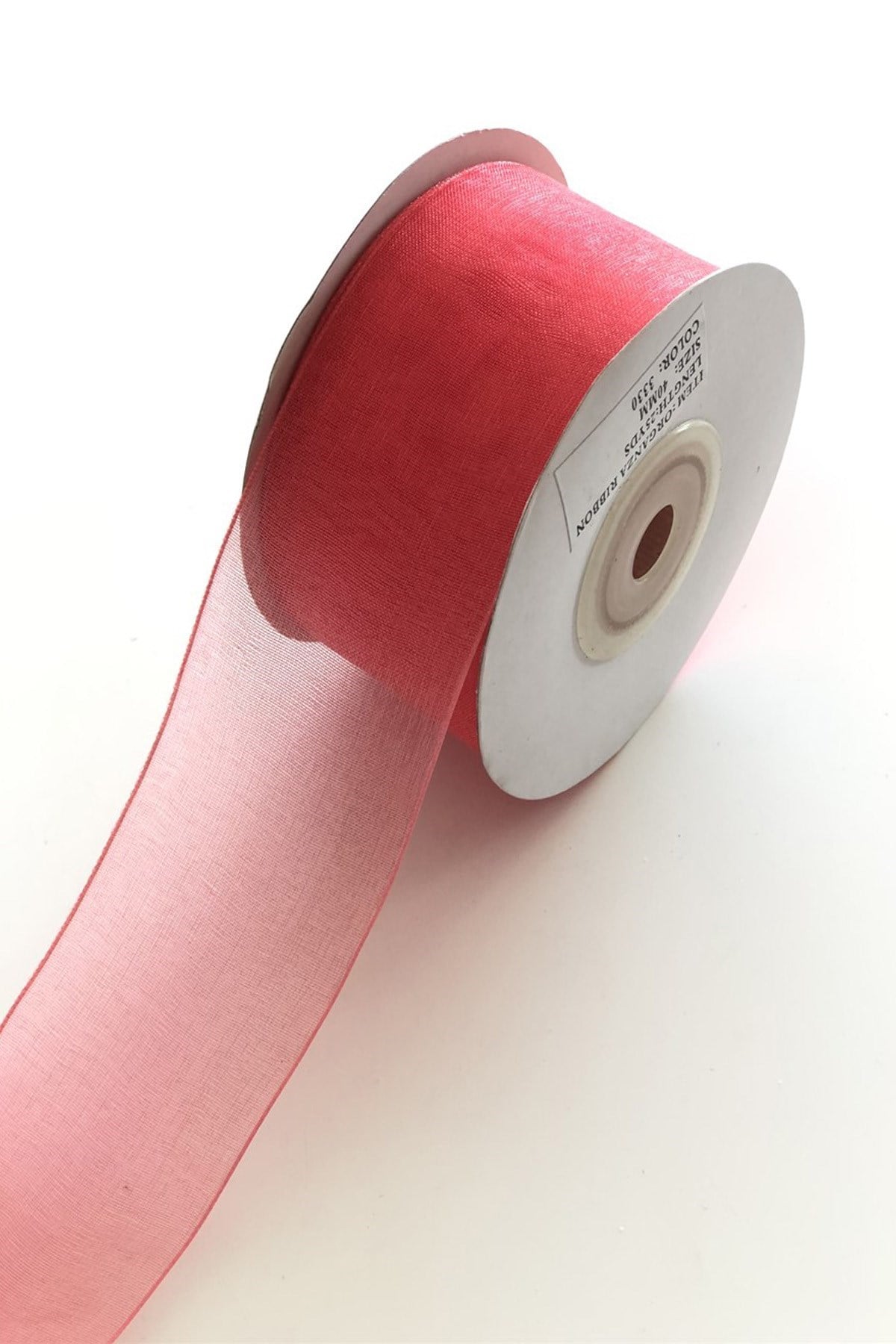 Nar Çiçeği Rengi Organze Kurdele 4 cm