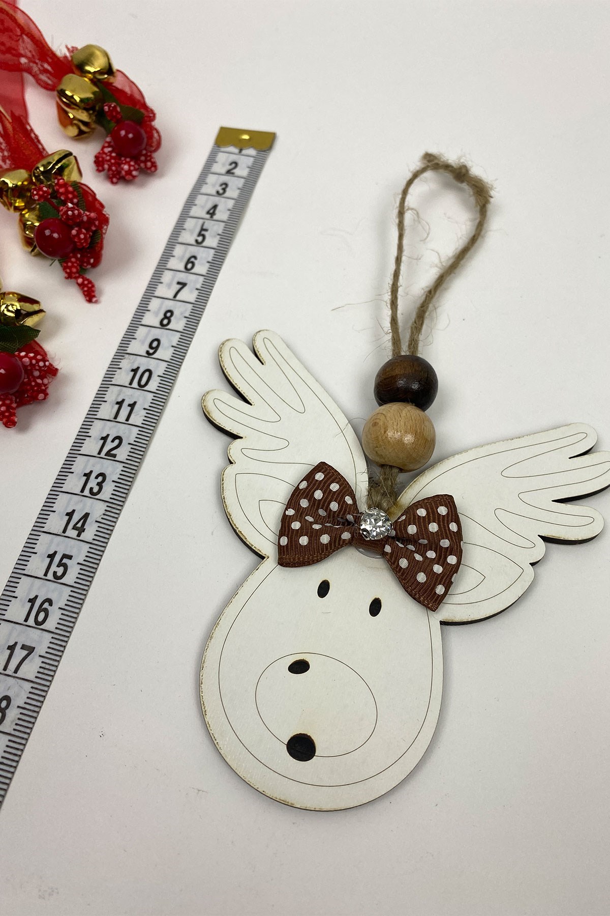 Naturel Geyik Baskılı Yılbaşı Ağaç Süsü