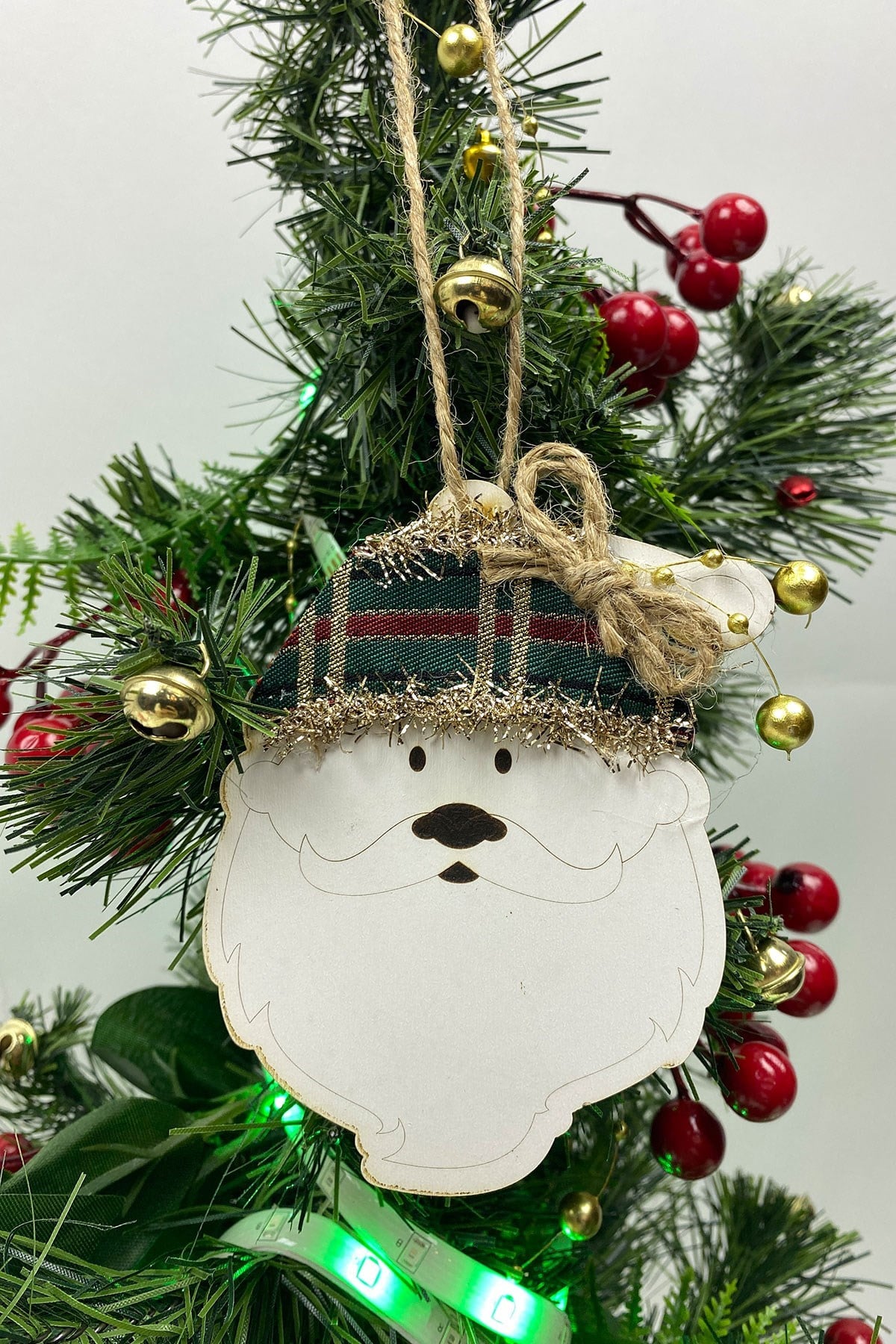 Noel Baba Baskılı Yılbaşı Ağaç Süsü