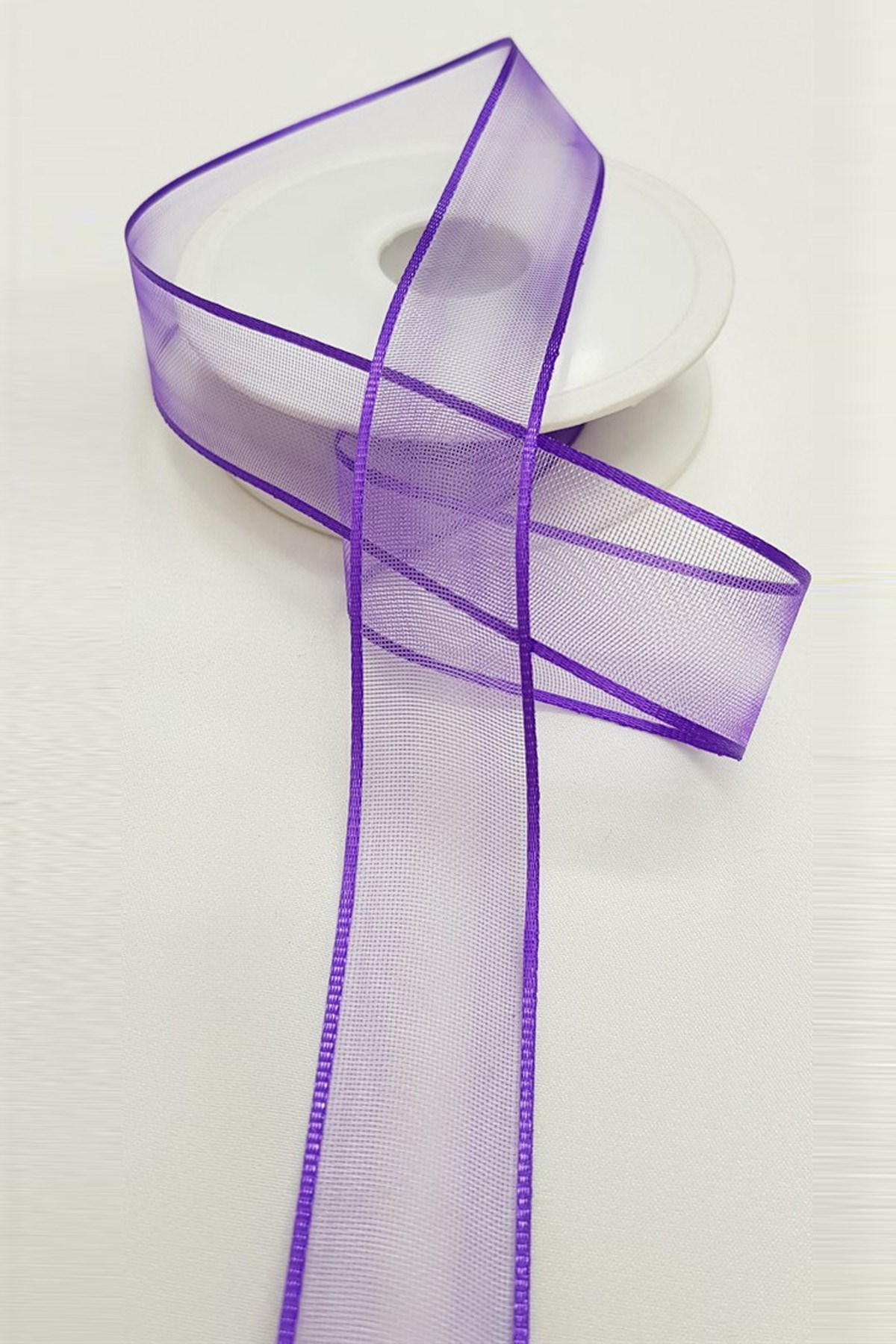 Organze Lila Saten Kurdele 2,5Cm