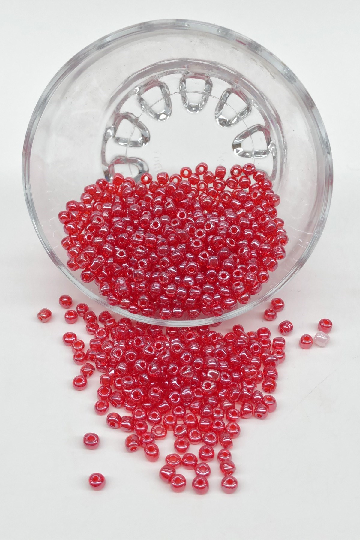 Parlak Kırmızı Kum Boncuk 4 mm