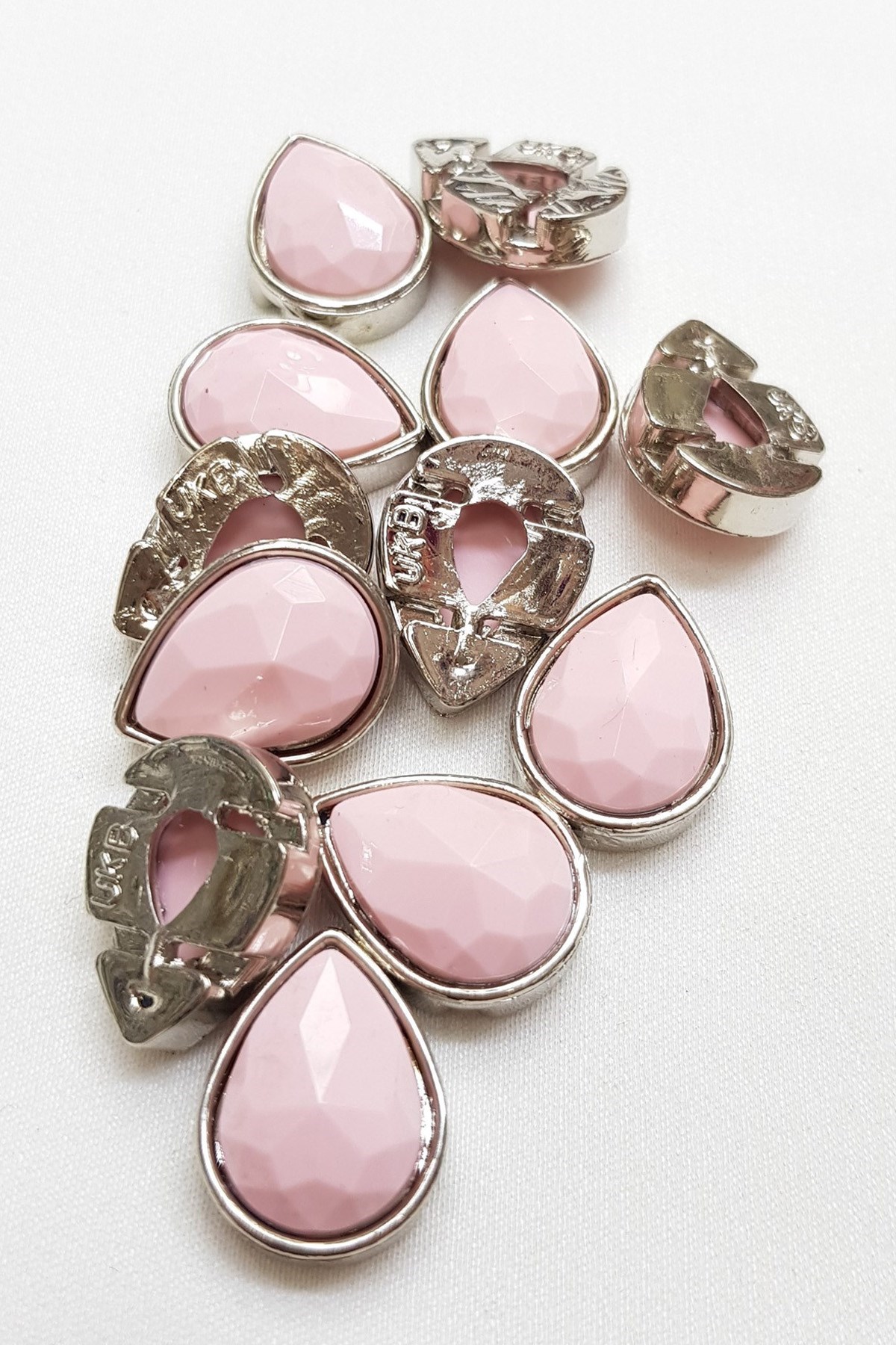 Pembe  Damla Kasalı Dikme Taş 1,5-2cm 10 adet