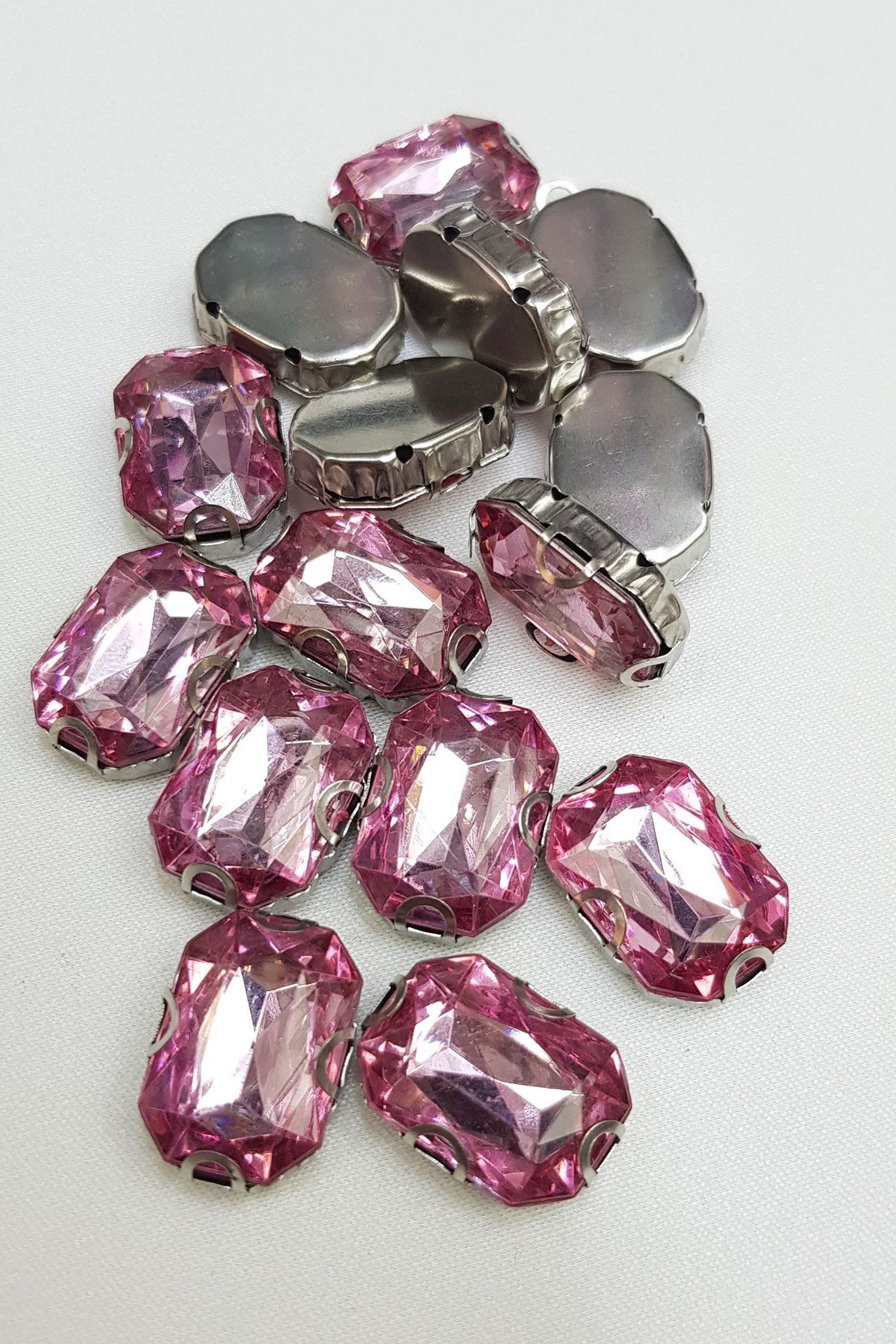 Pembe Dikdörtgen Kasalı Dikme Taş 1,5-2 cm 10 adet