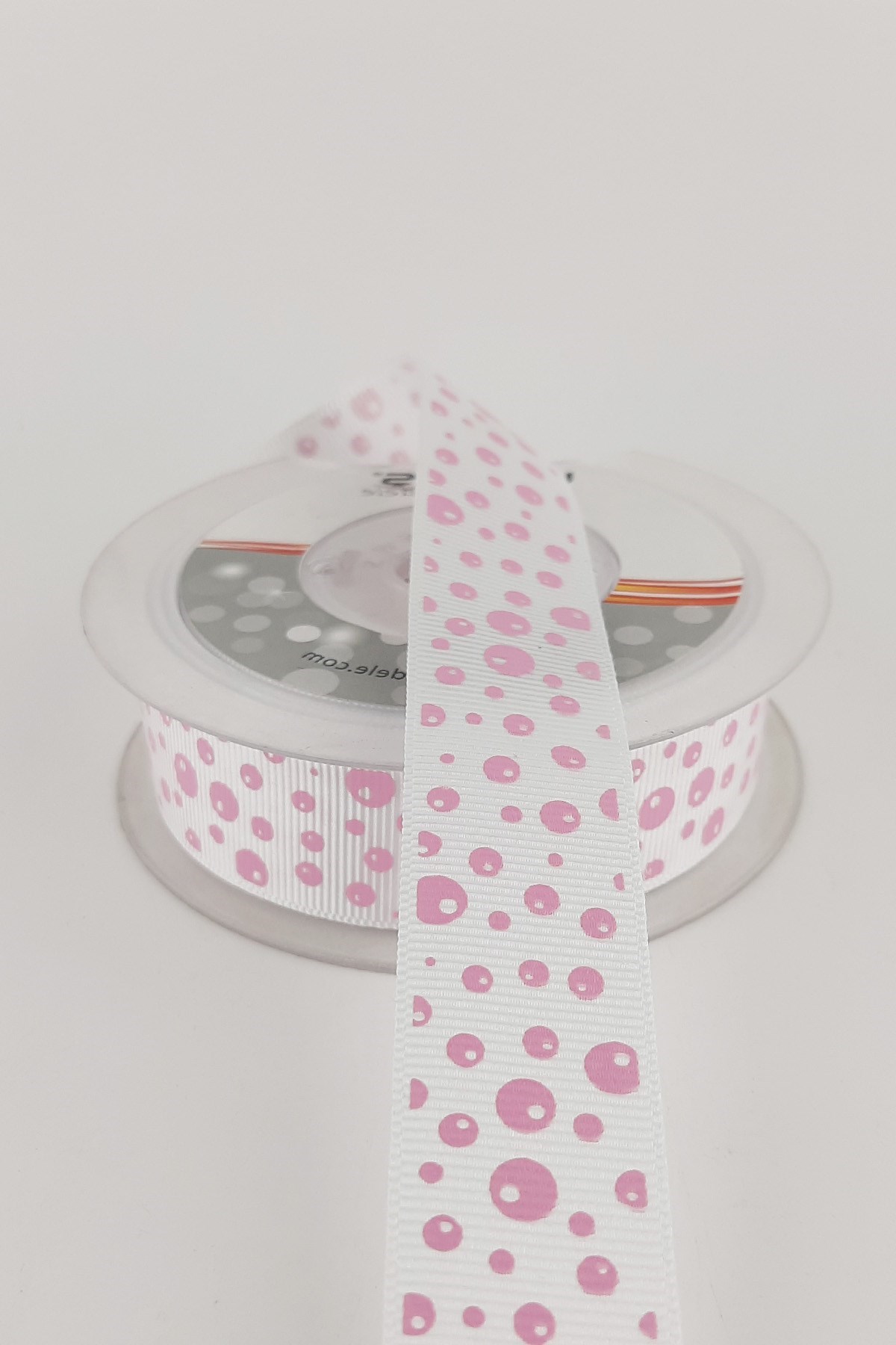 Pembe Neon Grogren Kurdele 2,5 cm 20 mt