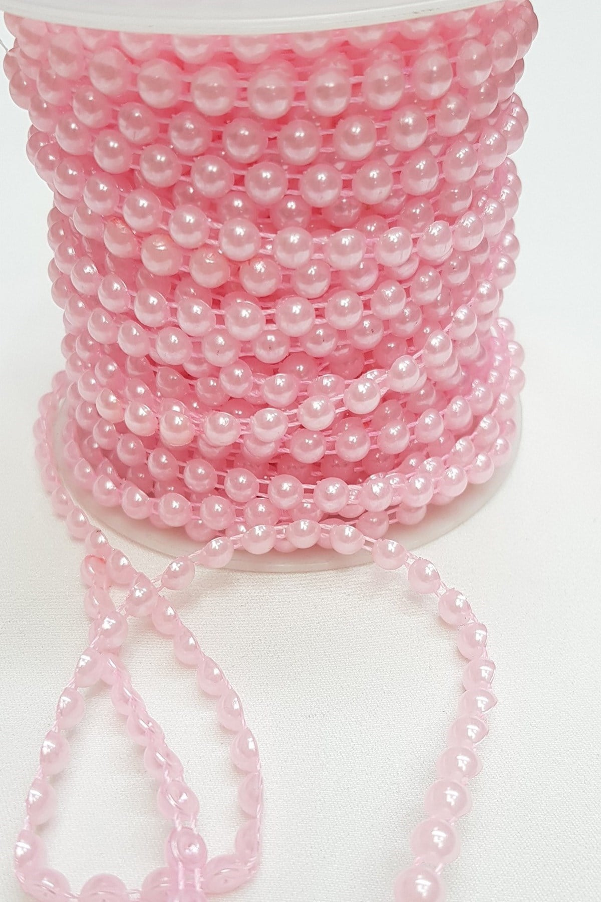 Pembe Sıralı Kesik İnci 6 mm