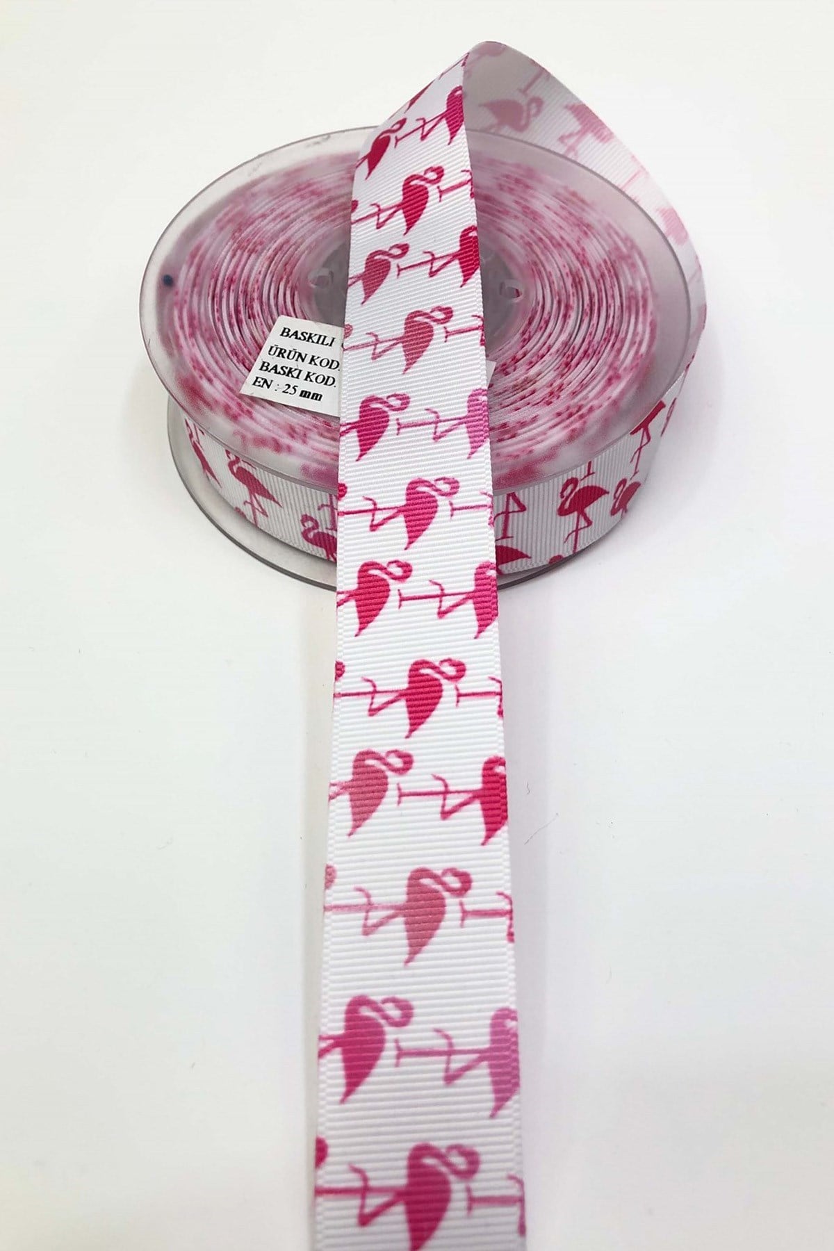 Pembeli Flamingo Desenli Grogren Kurdele 2,5Cm