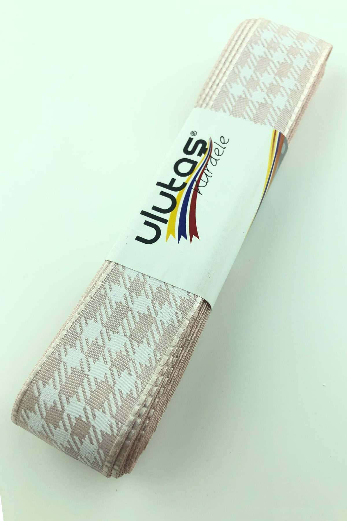 Pudra Varak Baskılı Tafta Kurdele 2.5 Cm