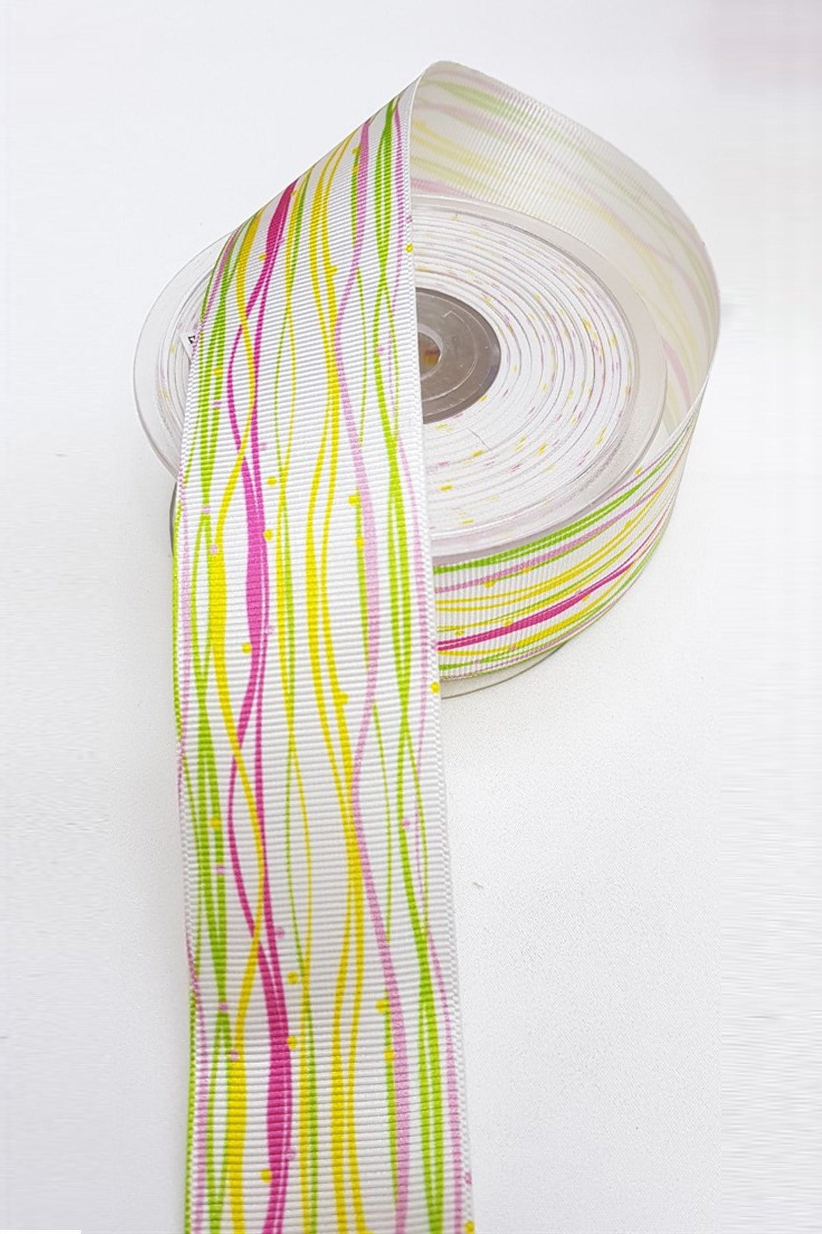 Rengarenk Baskılı Grogren Kurdele 4Cm