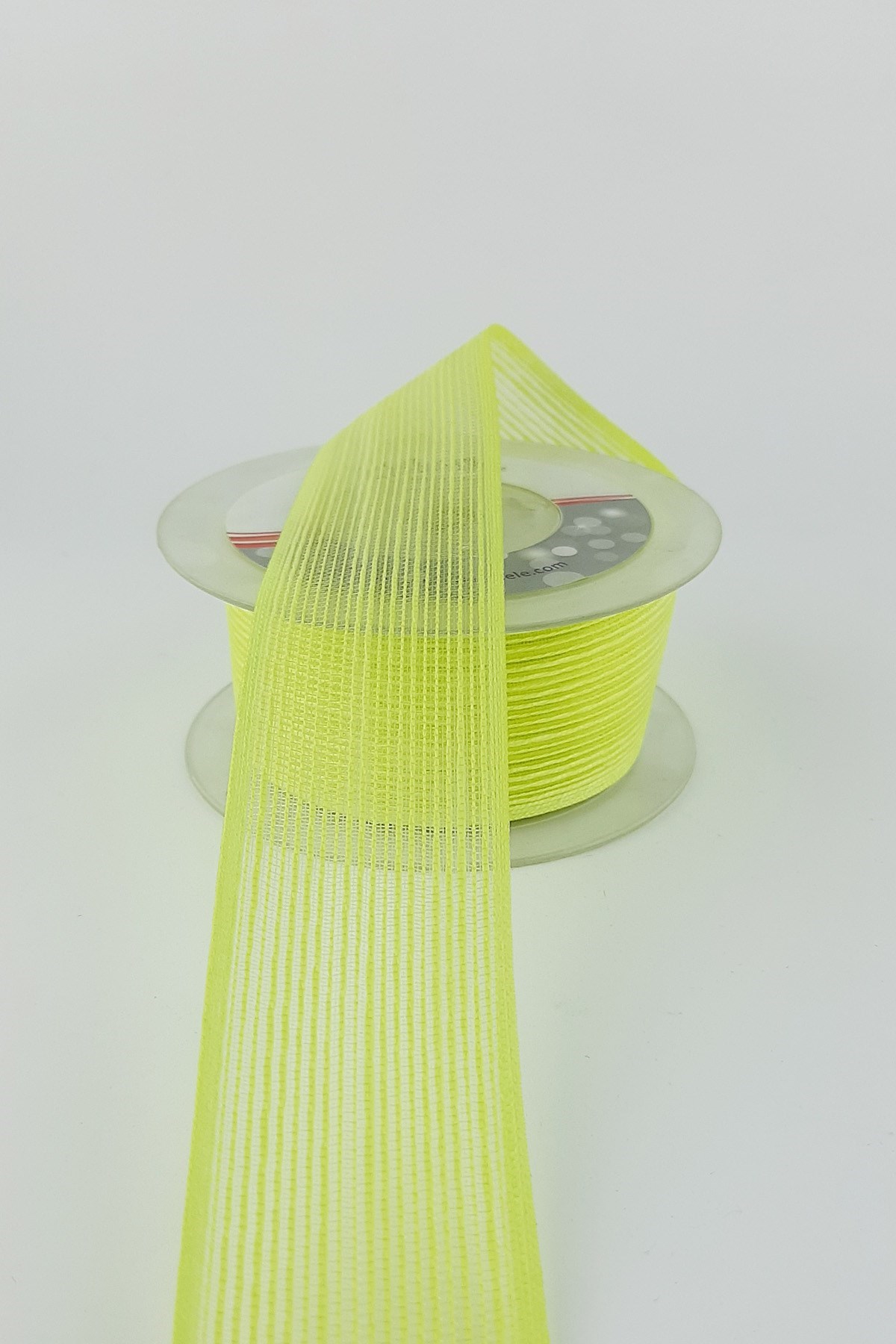 Sarı Keten Efektli Kurdele 4 cm 10 mt