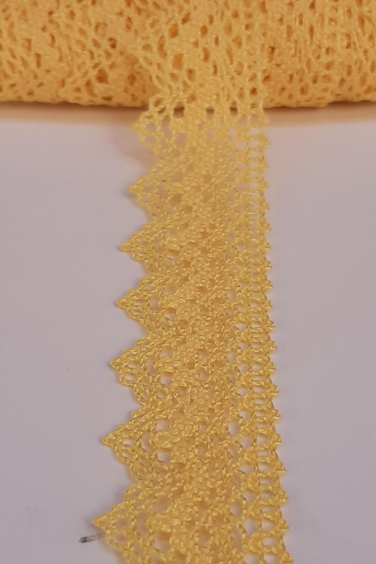 Sarı Kopanaki Koton Dantel 2,5cm