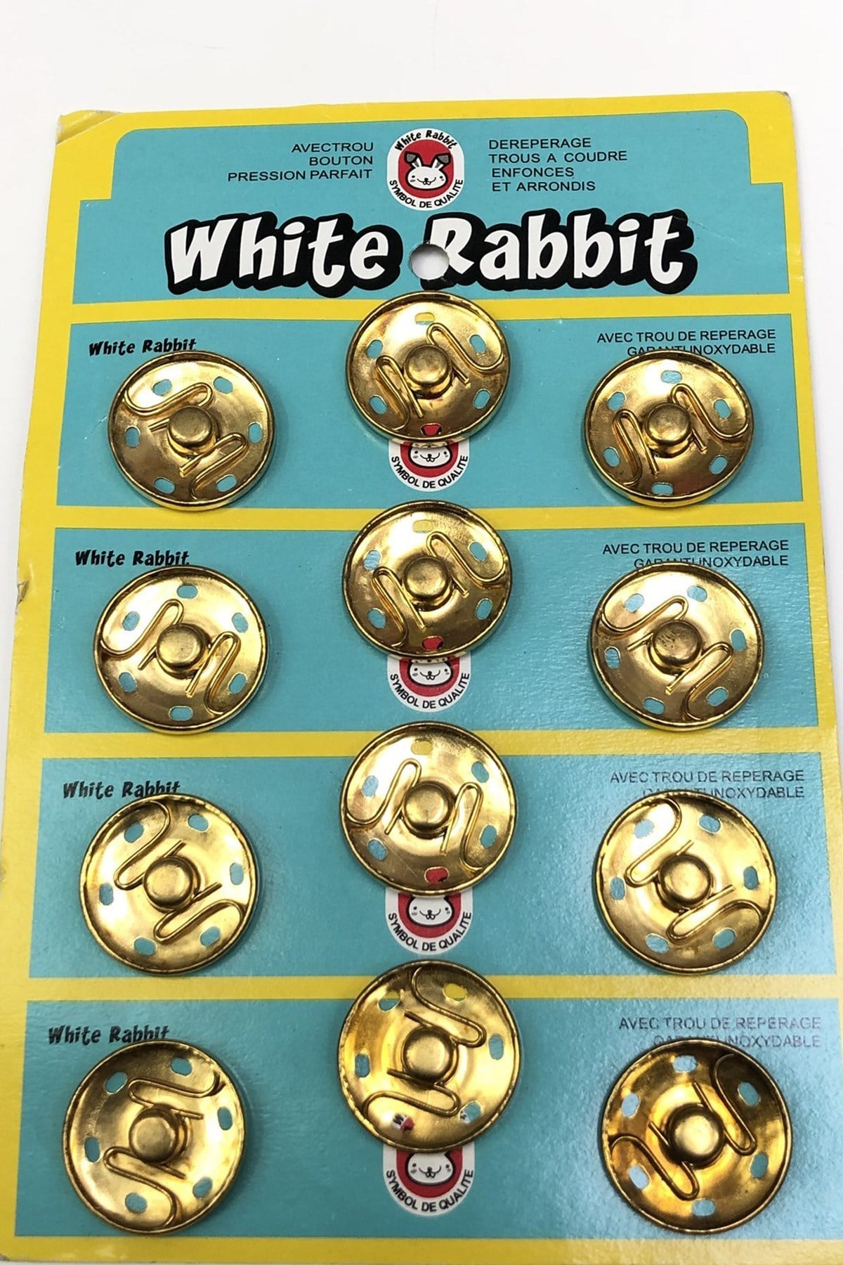 Sarı Metal Çıtçıt  2 cm (1 adet )