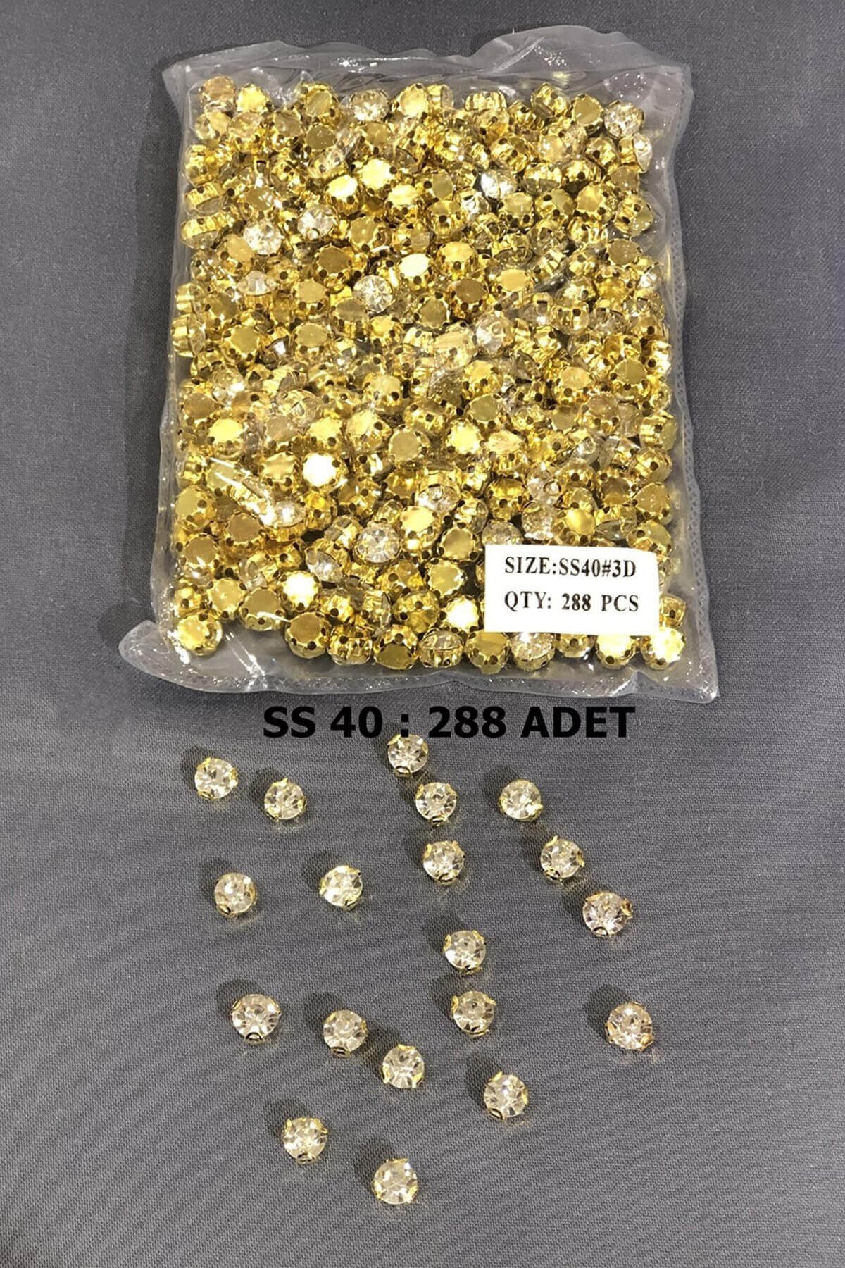 Sarı Metal Kasalı Dikme Beyoğlu Taşı (1 Paket) ss 40 288 Adet