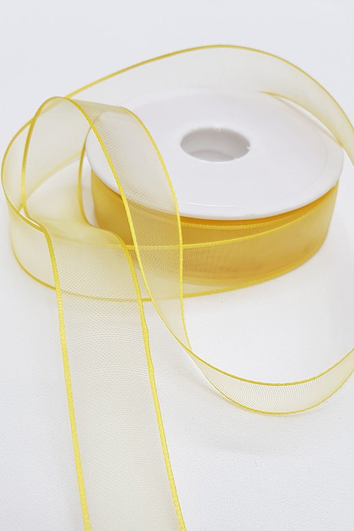 Sarı Renk Organze Saten Kurdele 2,5Cm