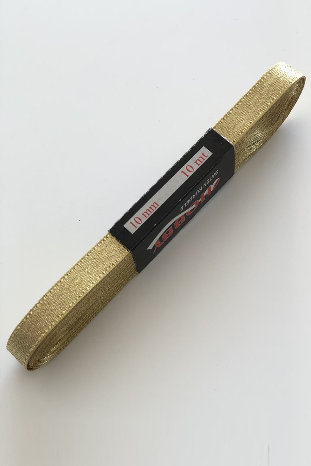 Sarı Simli Saten Kurdele 1 cm