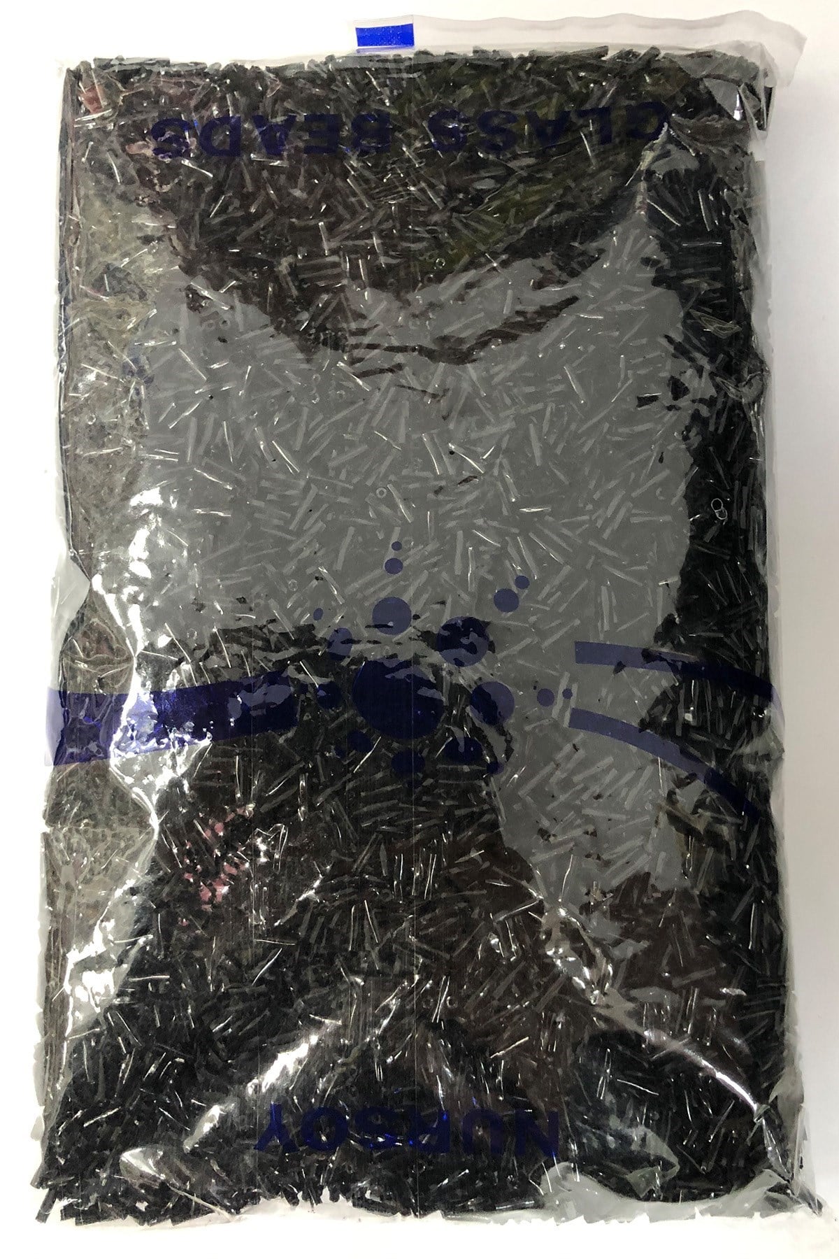 Siyah Burgulu Boru Boncuk 500 gr