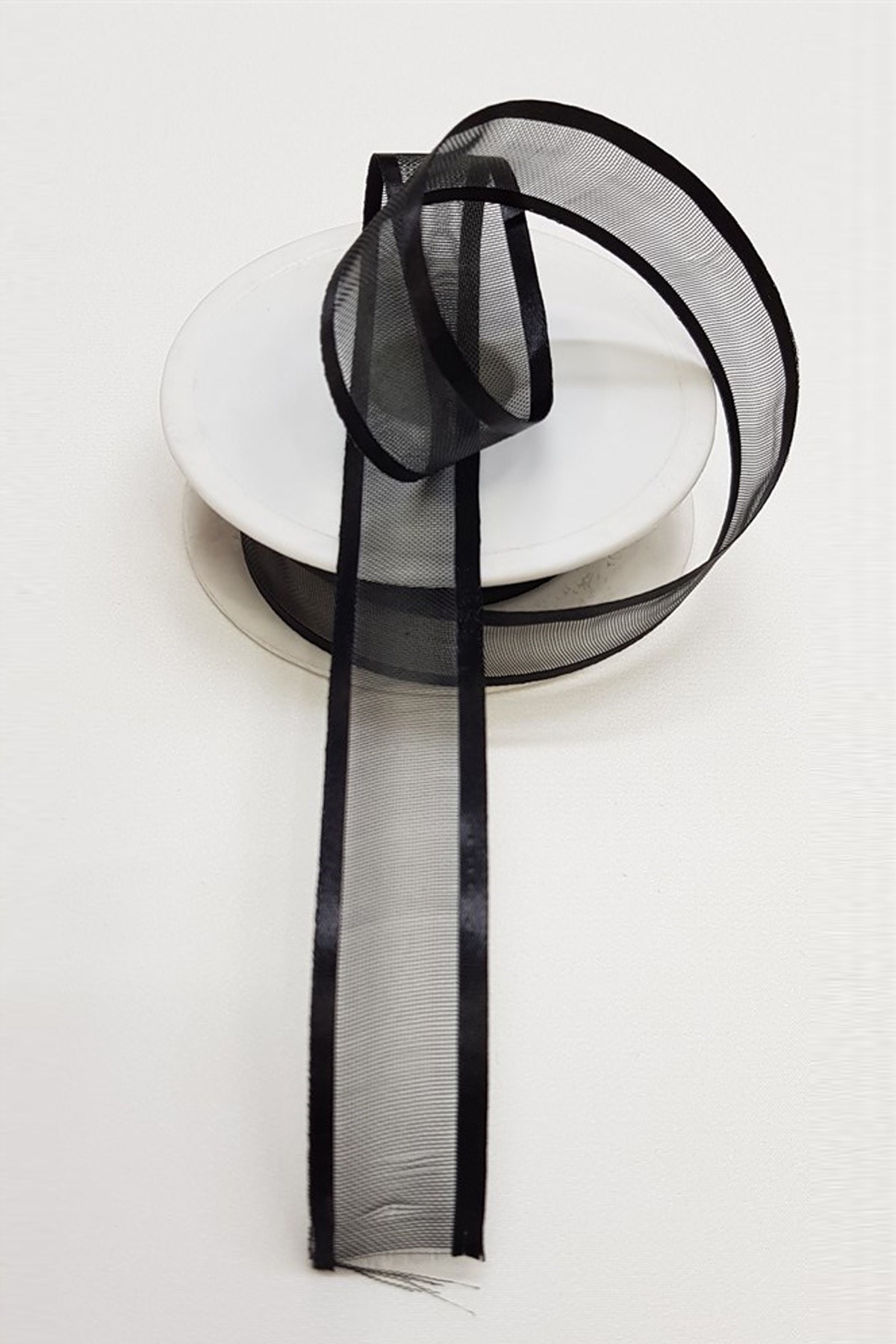 Siyah Organze Saten Kurdele 2,5Cm