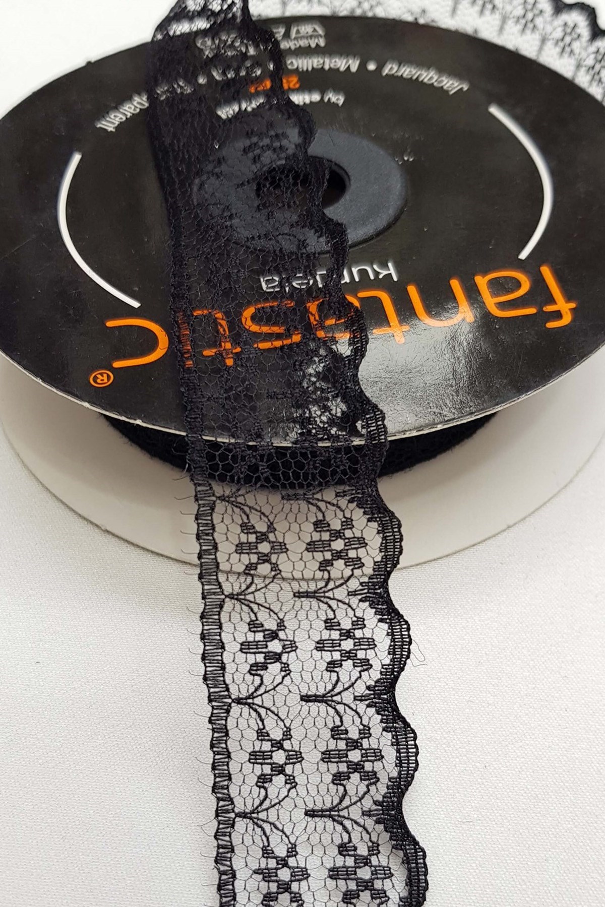 Siyah Tek Taraflı Dantel 2,5 cm
