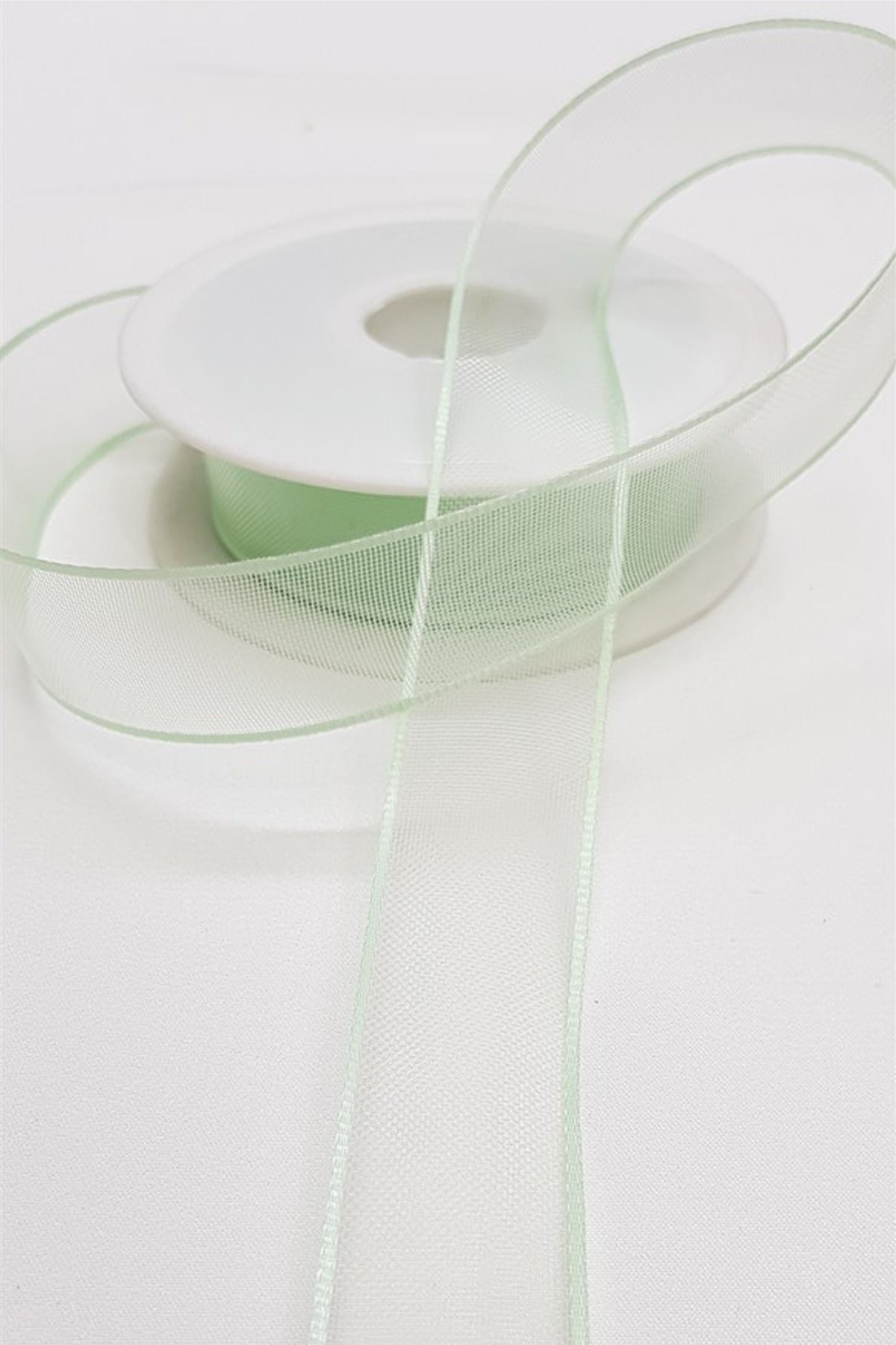 Su Yeşili Organze Saten Kurdele 2,5Cm