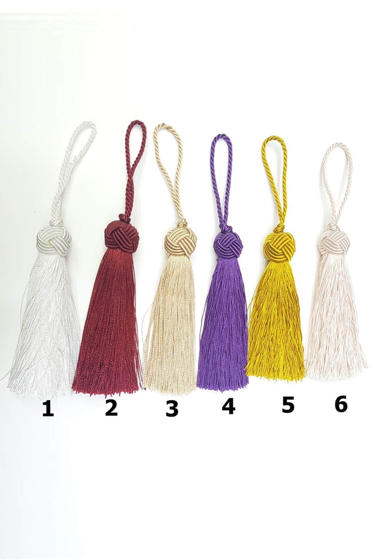 Topuzlu Örgü Tekli Püskül 12cm