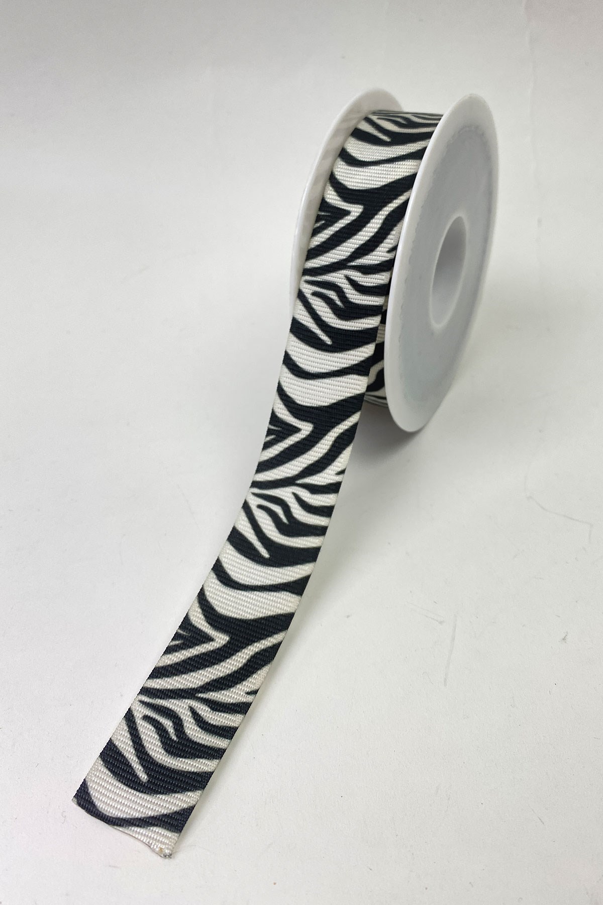 Zebra Desen Baskılı Grogren Kurdele 